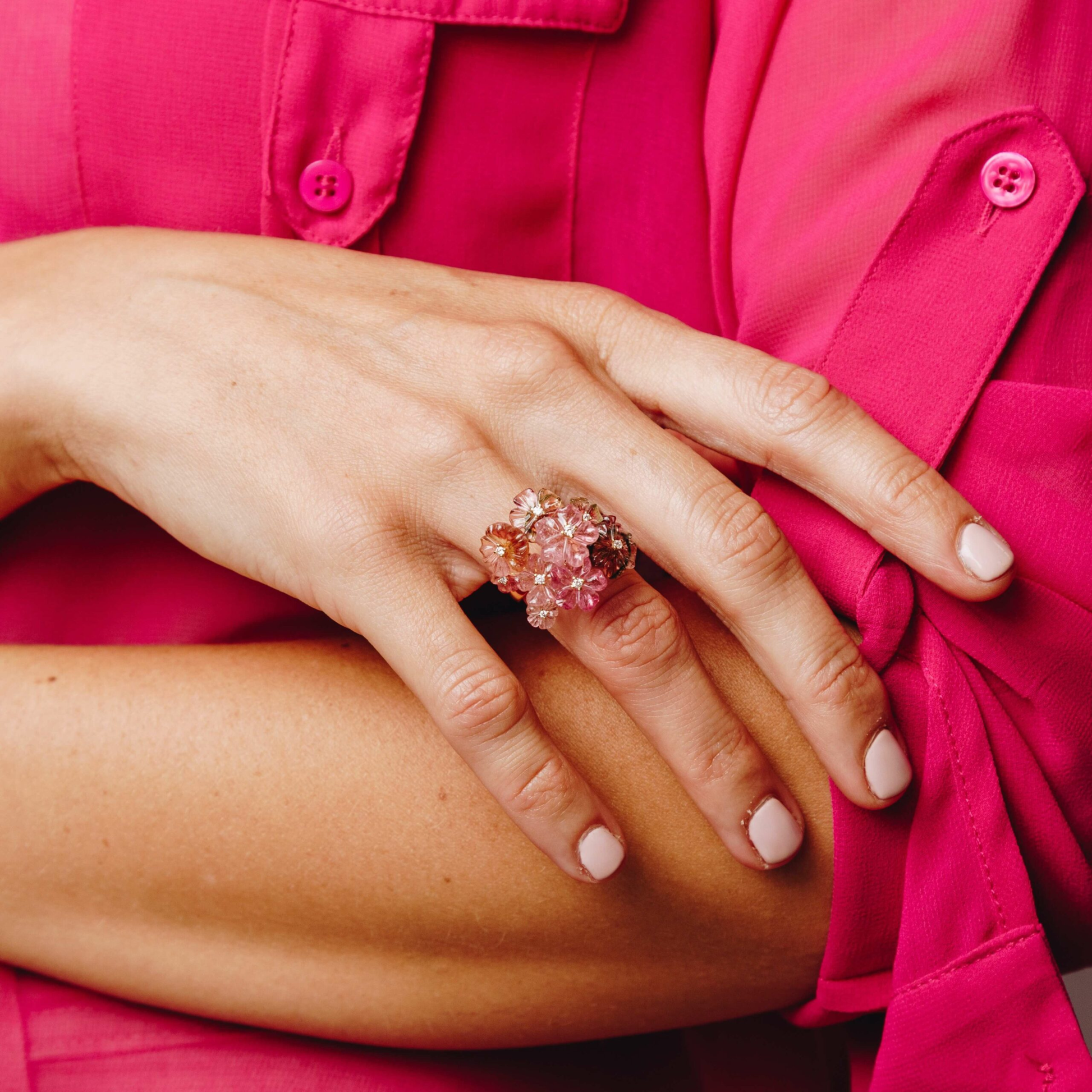 Tourmaline Bouquet Ring