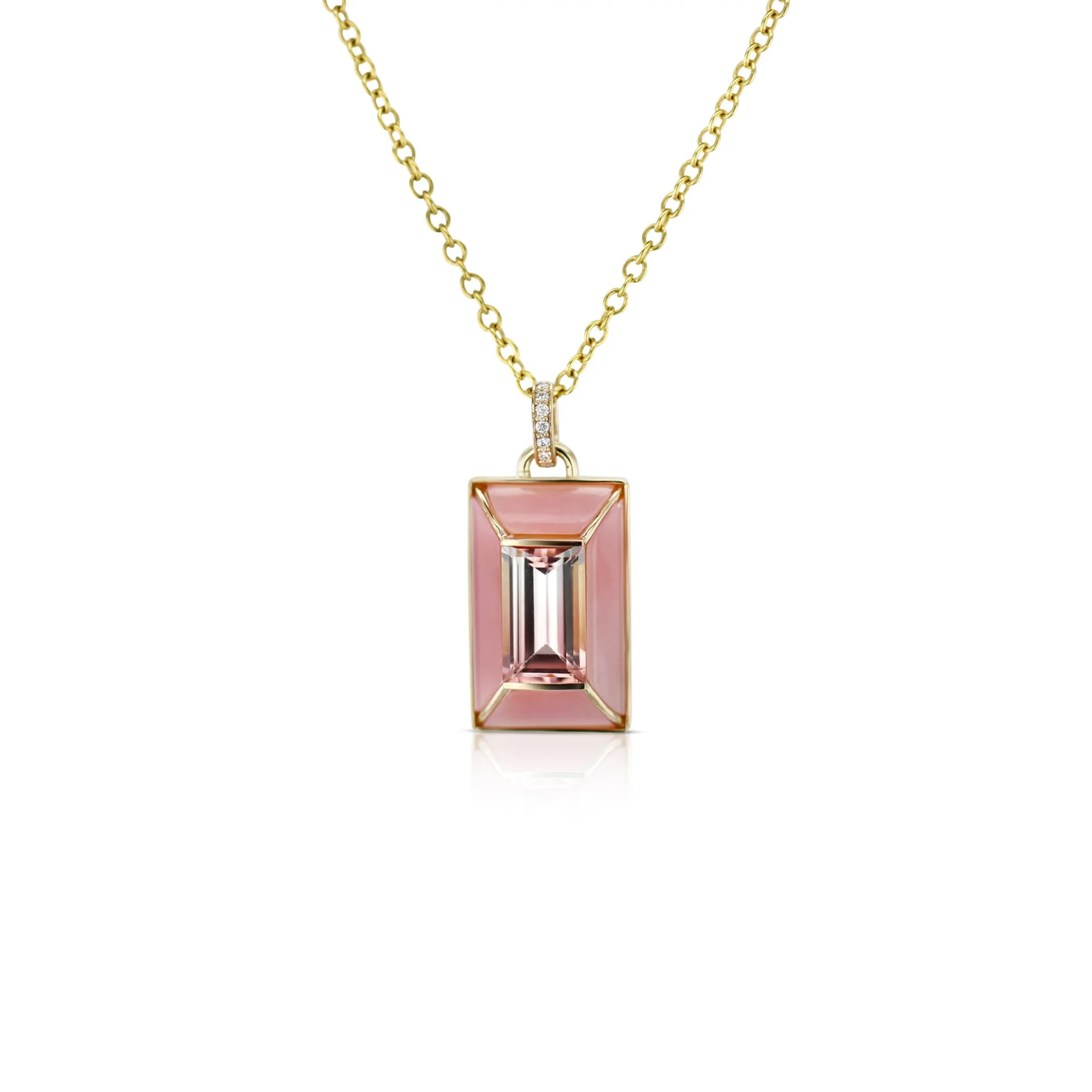 Eva Pink Inlay Pendant