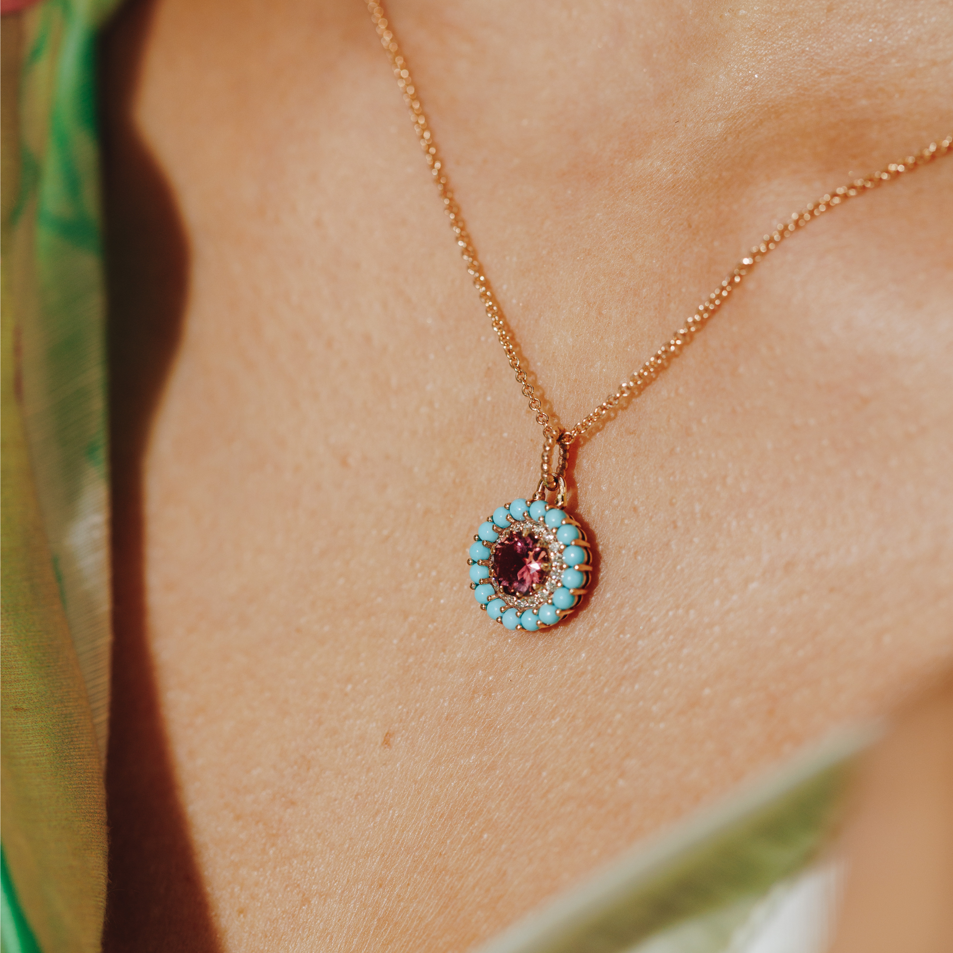 Pink Halo Queen protea Pendant