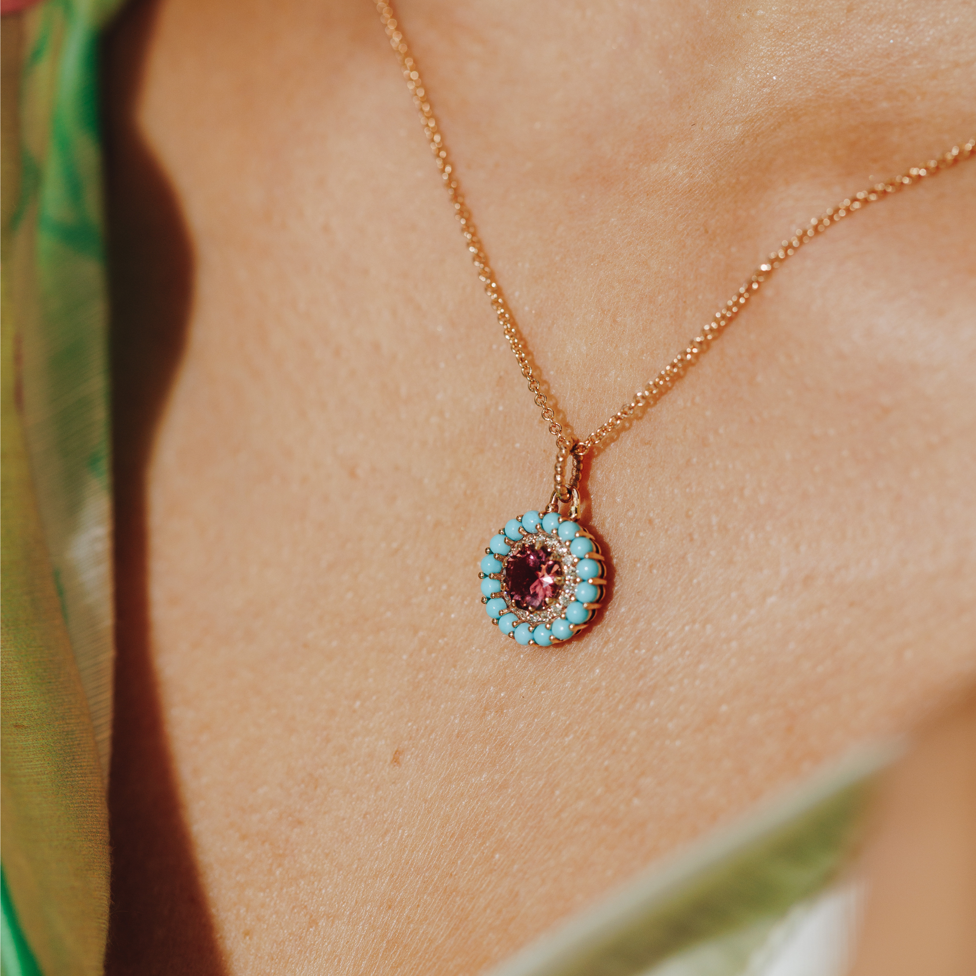 Pink Halo Queen protea Pendant