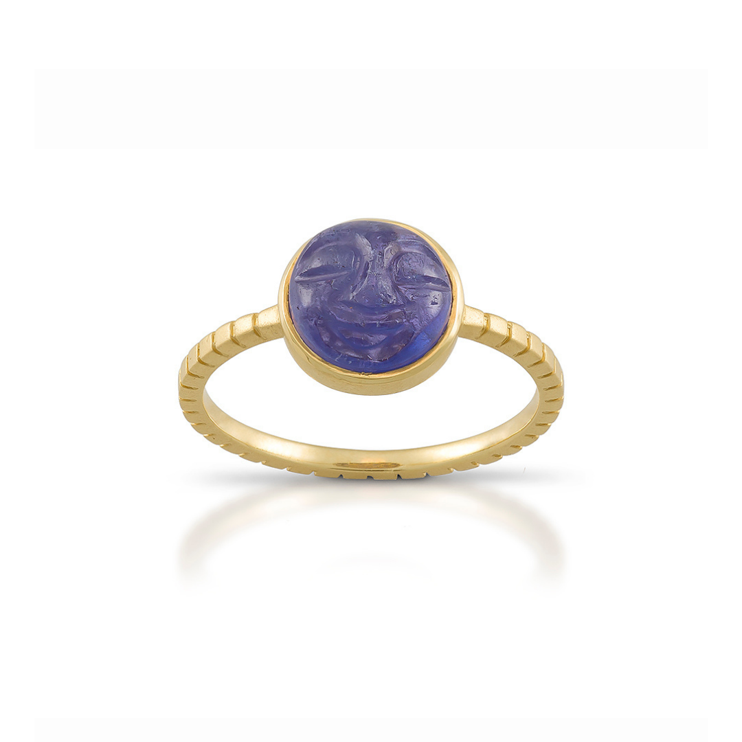Petite Tanzanite Moon Ring
