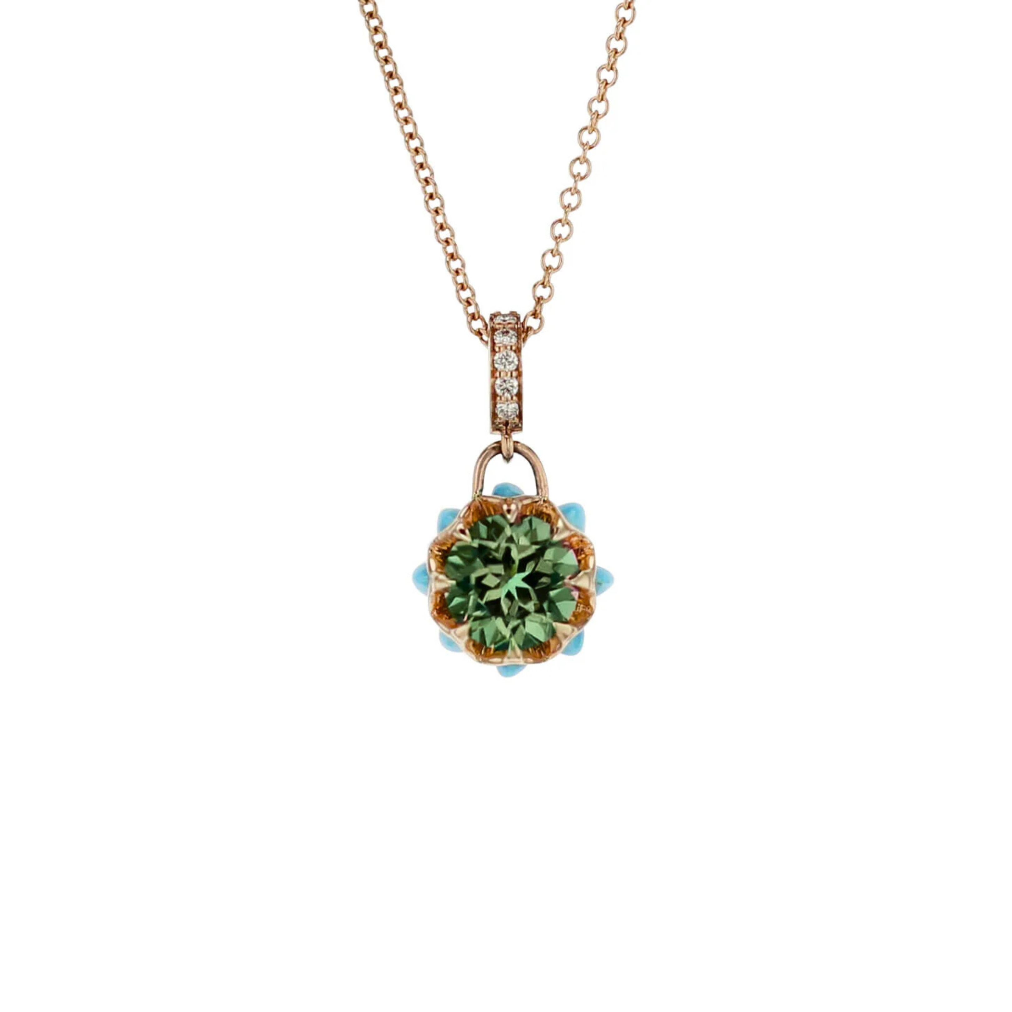 Green Queen protea Pendant