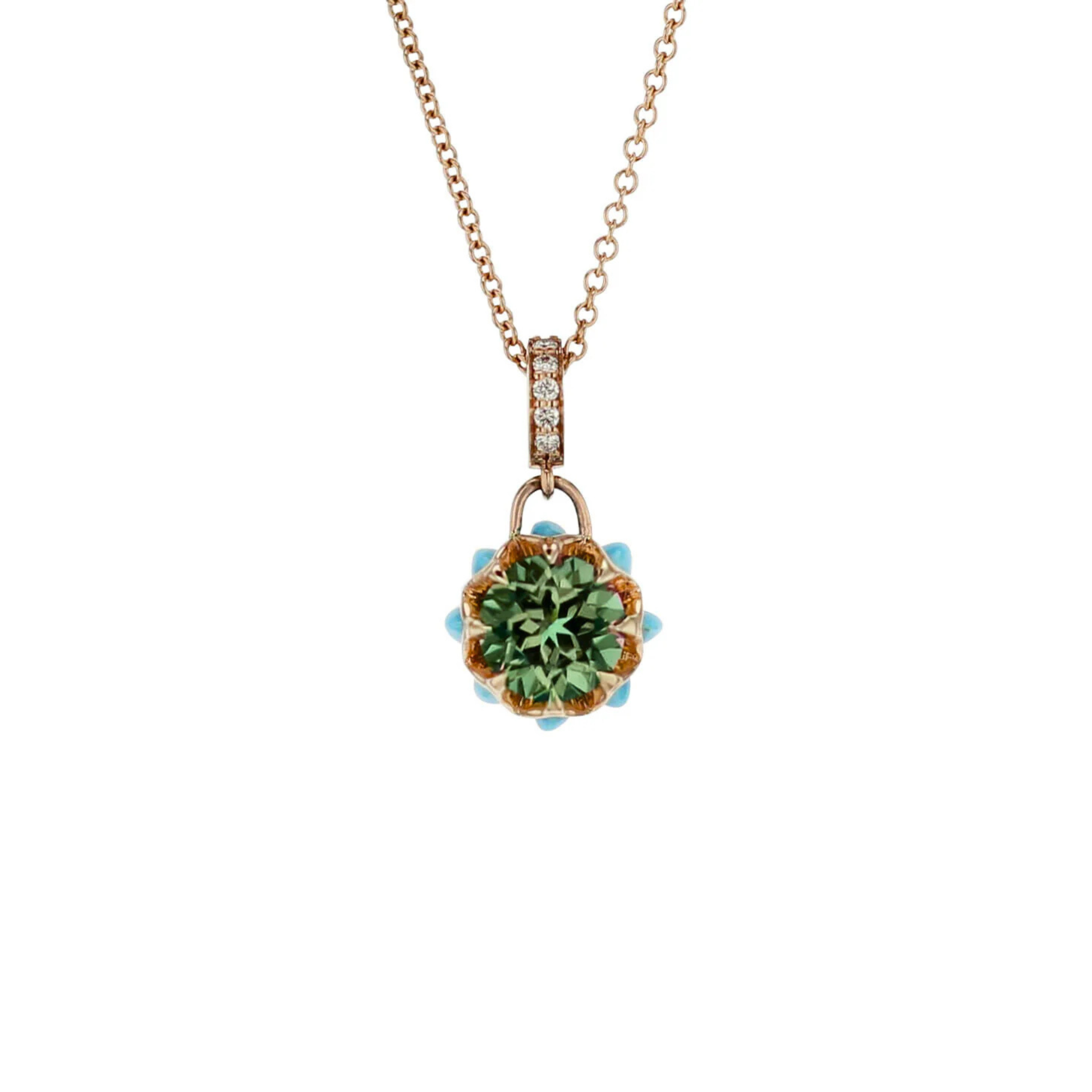 Green Queen protea Pendant