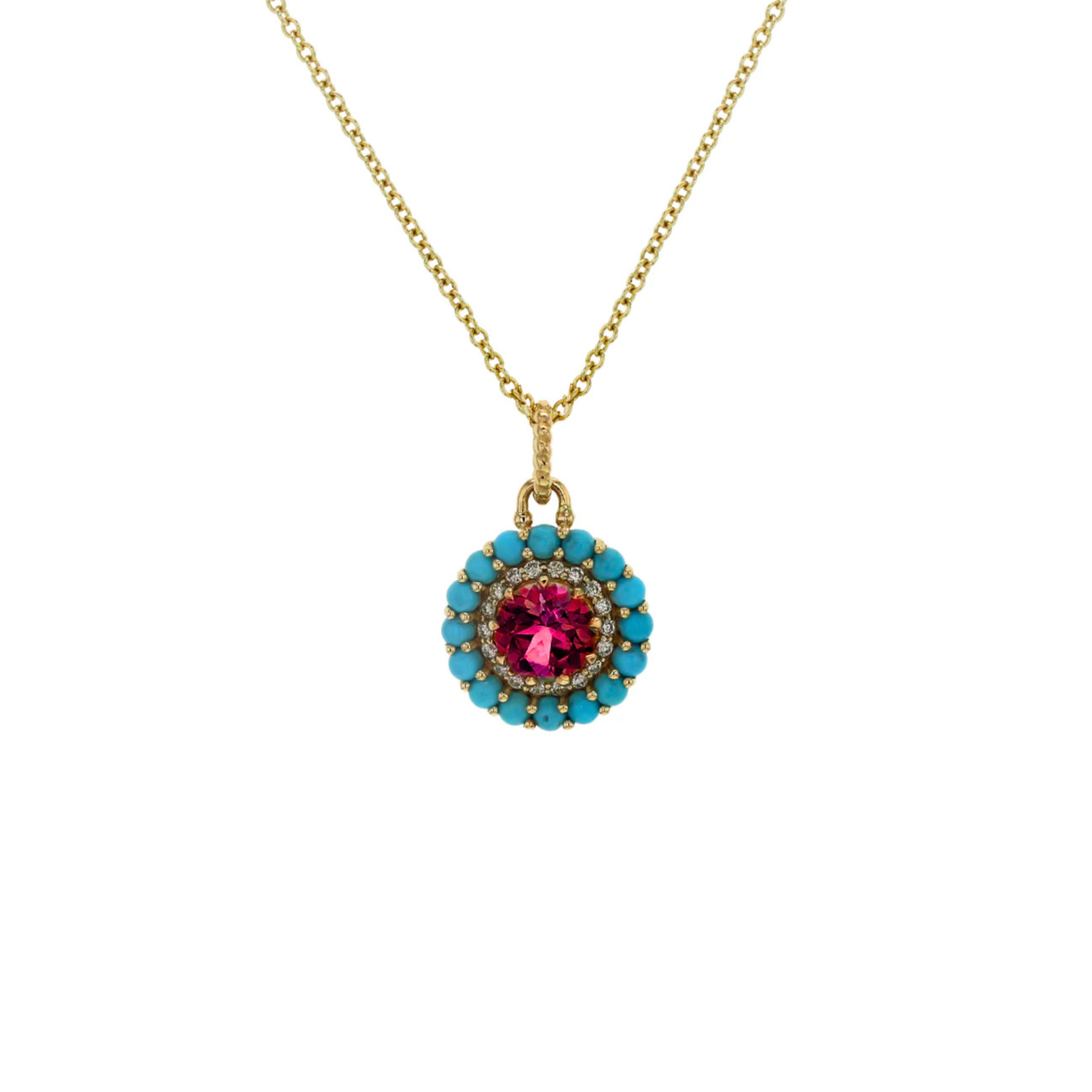 Pink Halo Queen protea Pendant