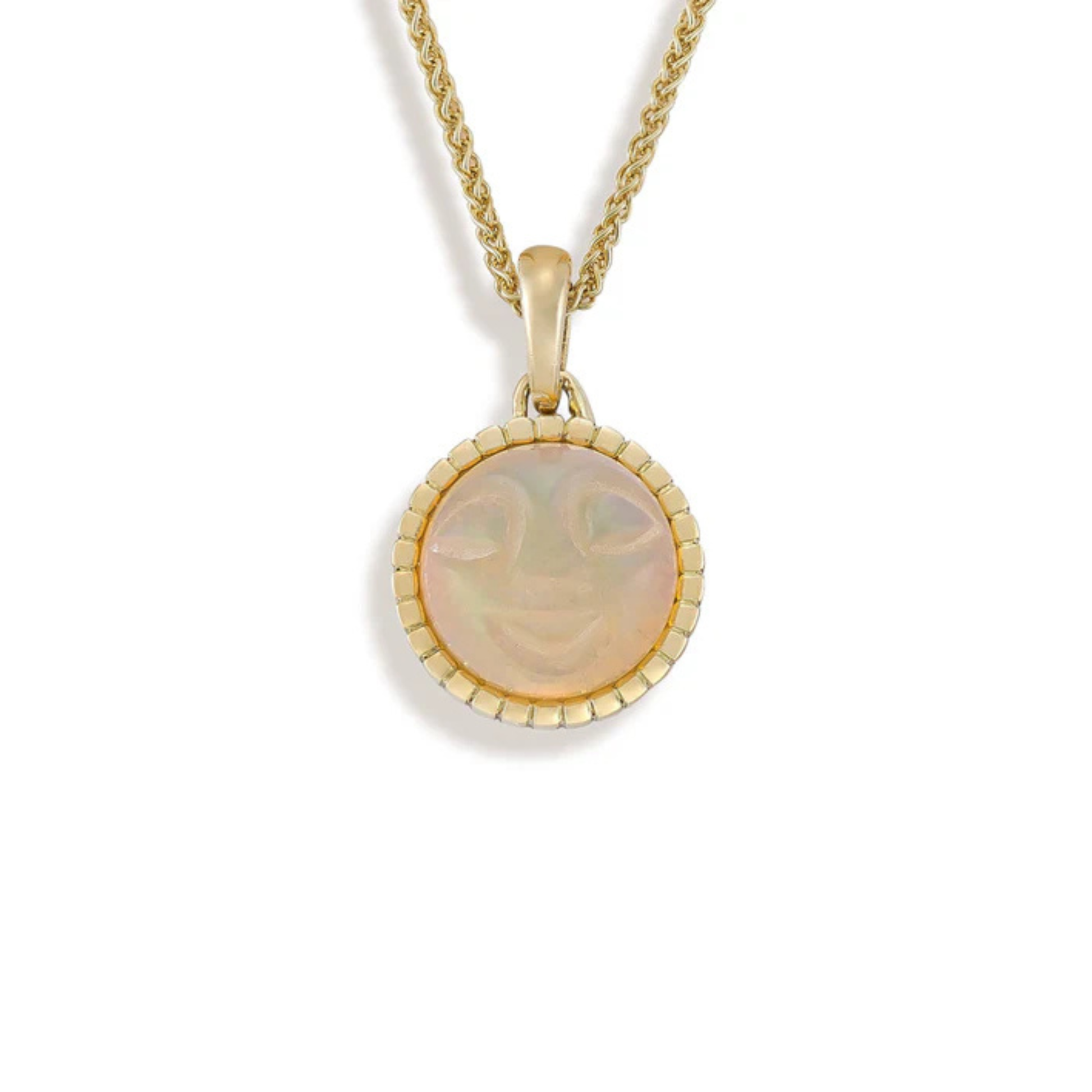 Moonstone Cobbled Moon Pendant