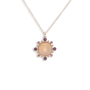 Pink Flora Moon Necklace