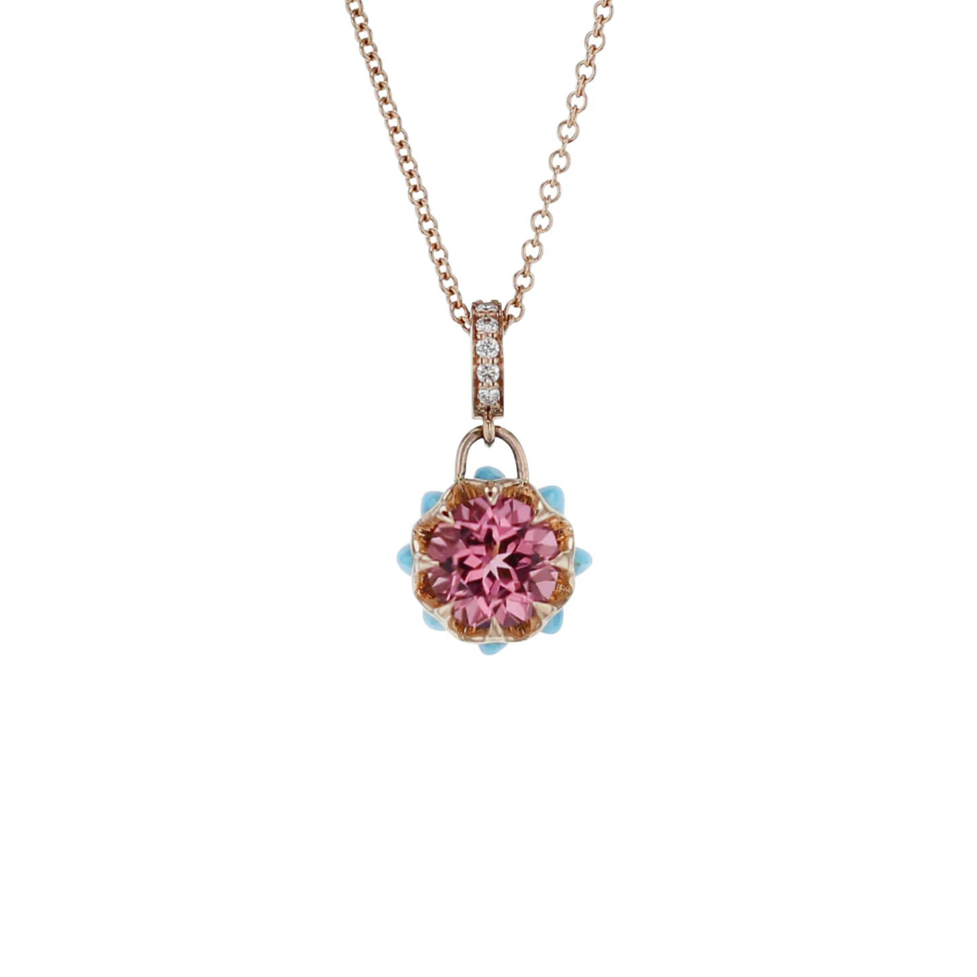 Pink Queen protea Pendant