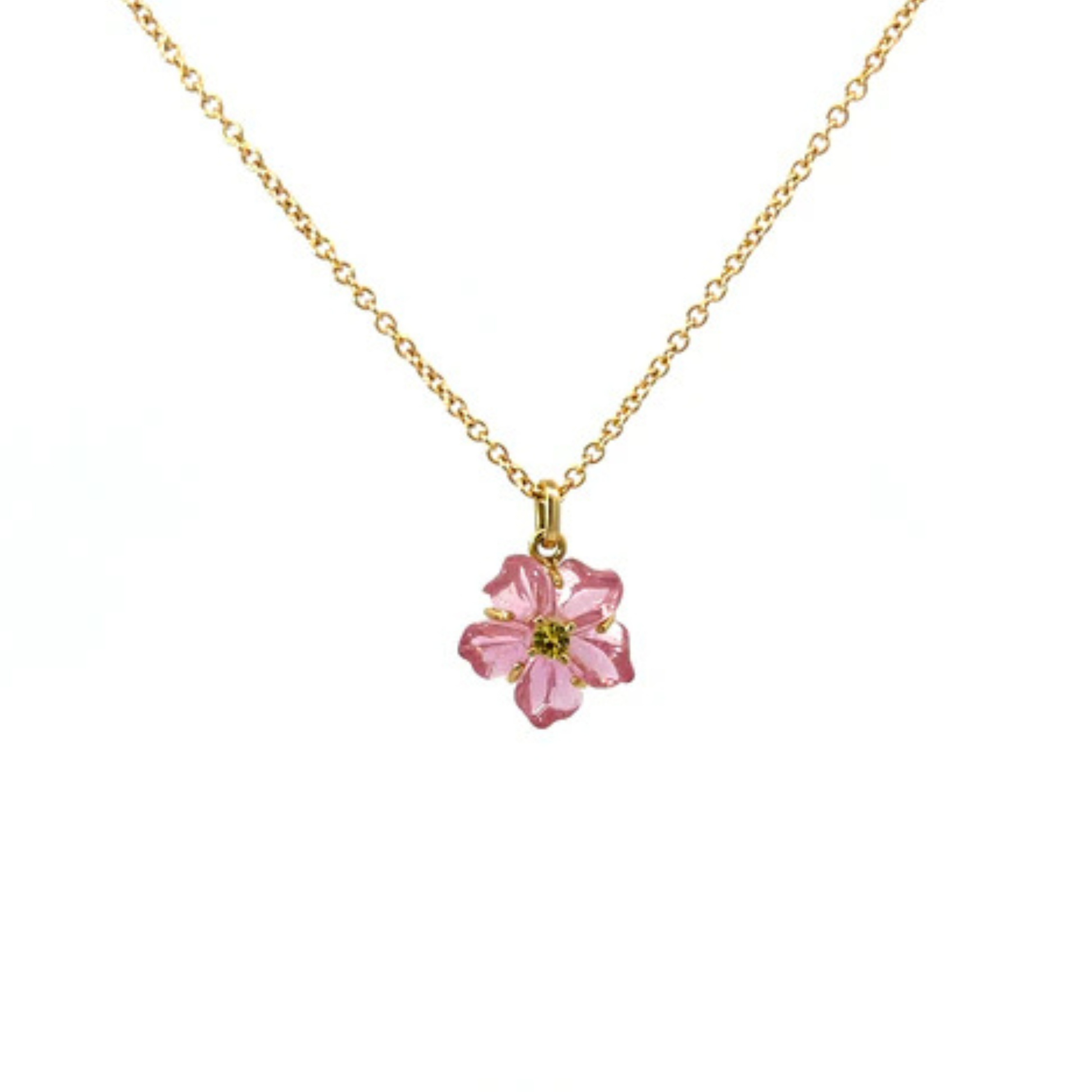 Magnolia Pendant (Pink and Yellow)