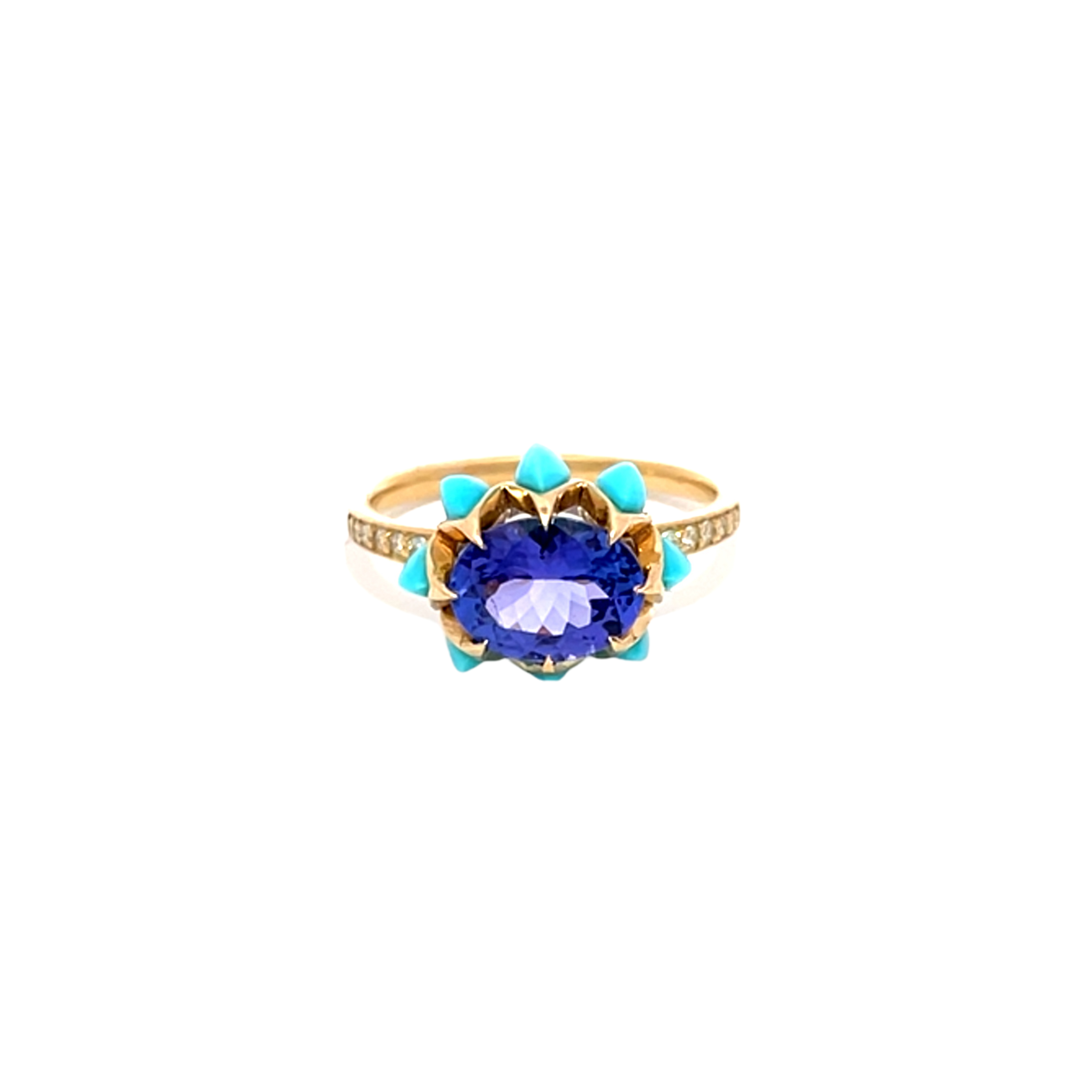 Tanzanite Oval Queen protea Ring