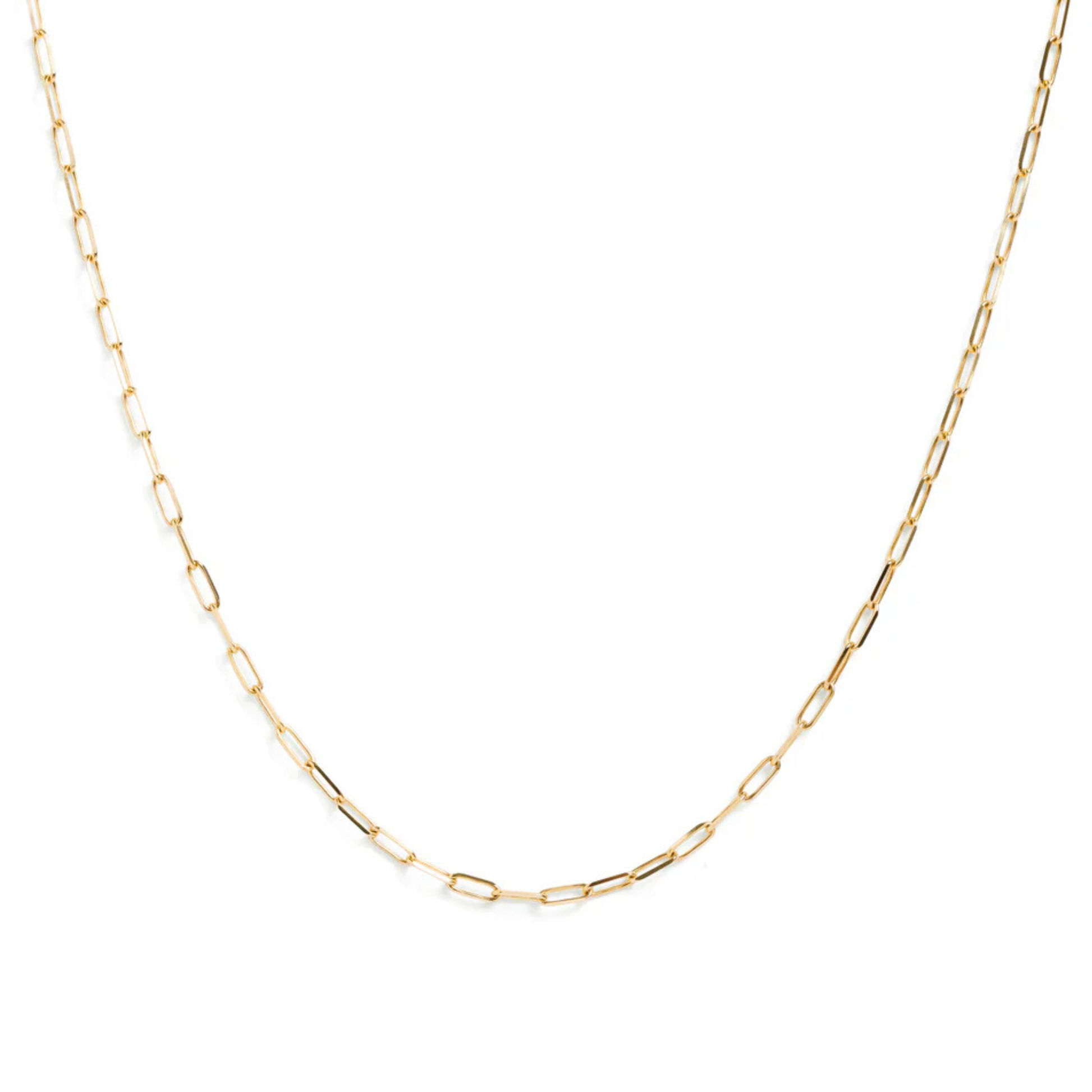 9kt Yellow Gold Paperclip Chain