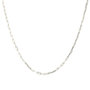 9kt White Gold Paperclip Chain