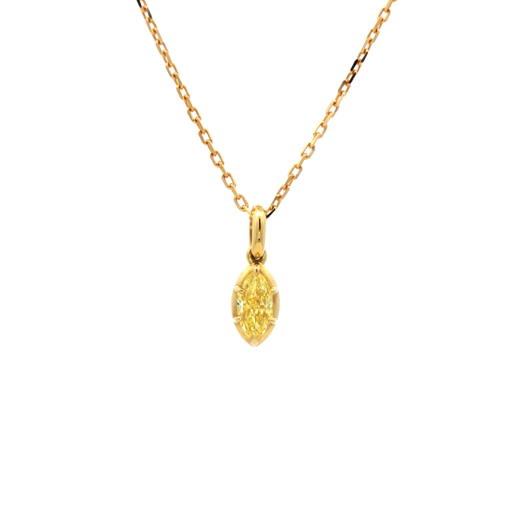 Era Yellow Marquis Diamond Pendant