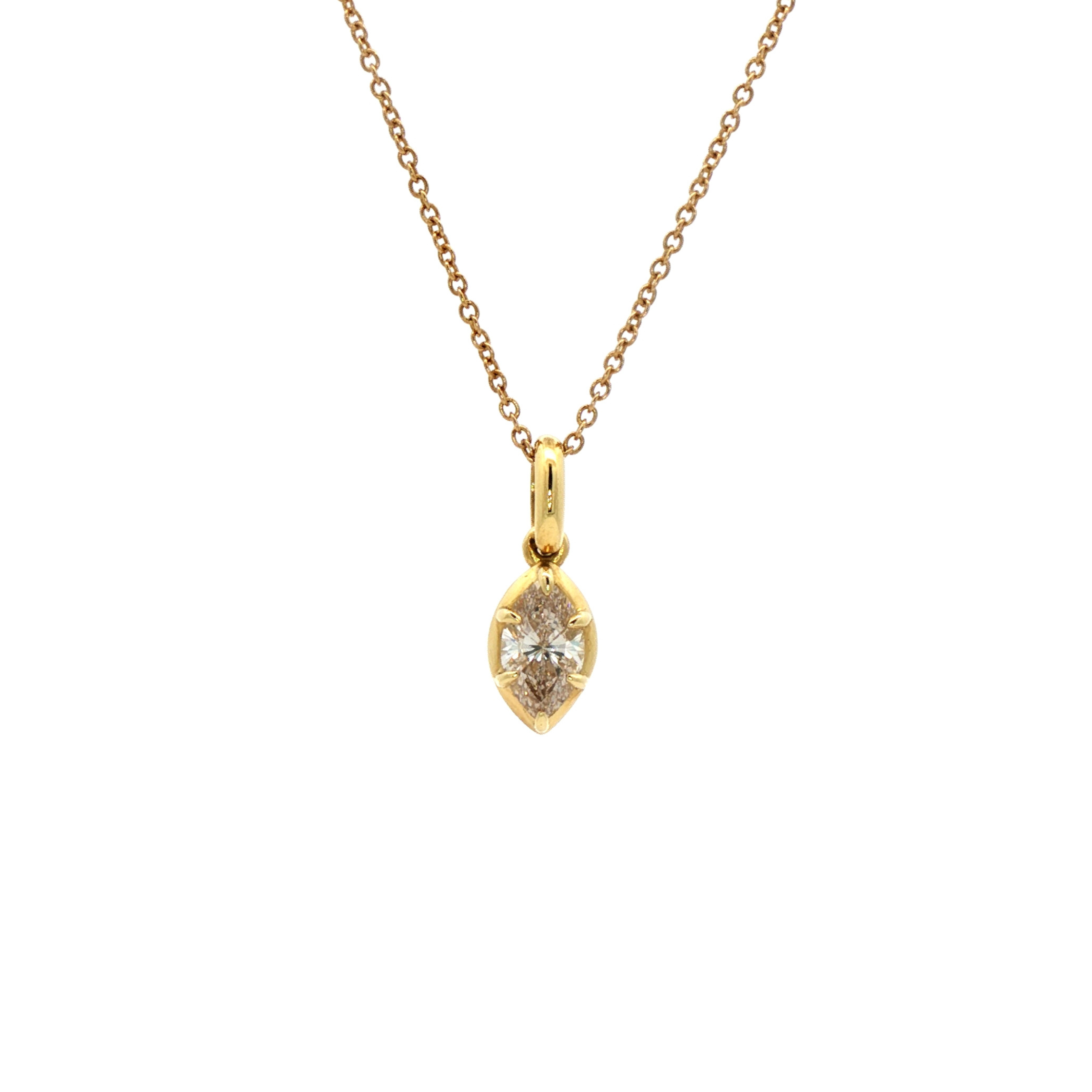 Era Champagne Marquis Diamond Pendant