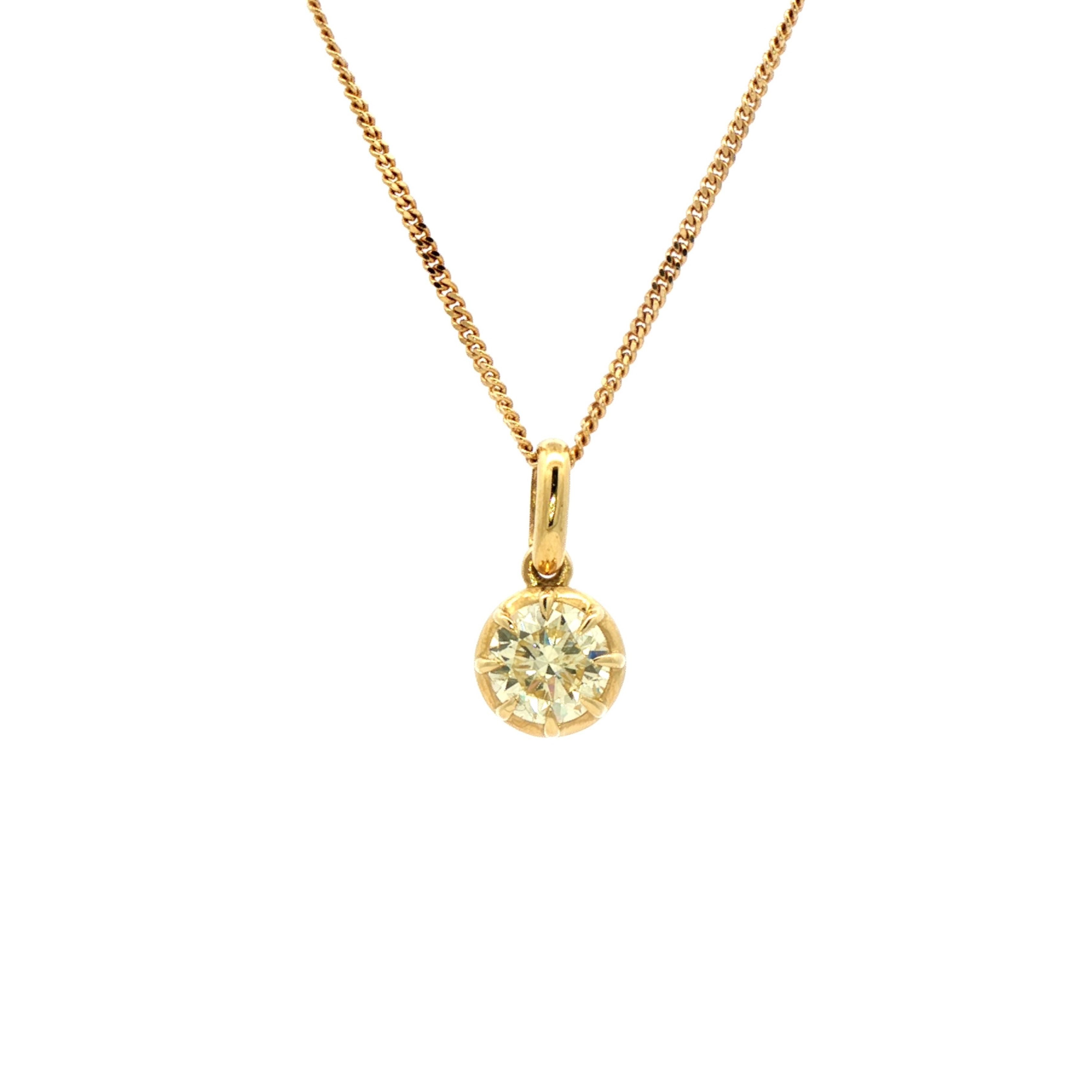 Era Round Yellow Diamond Pendant