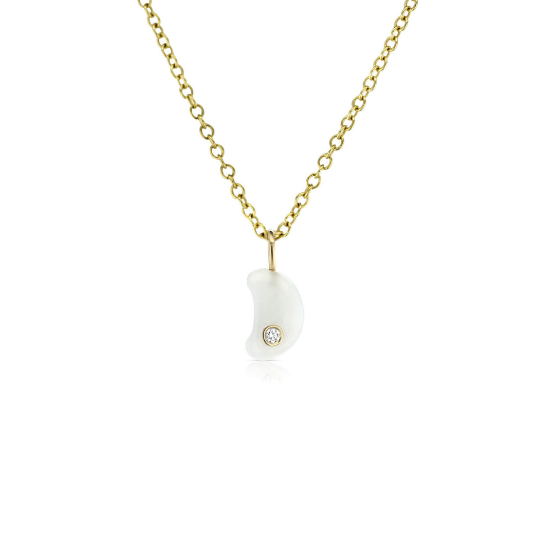 Moonstone Lucky Bean Charm