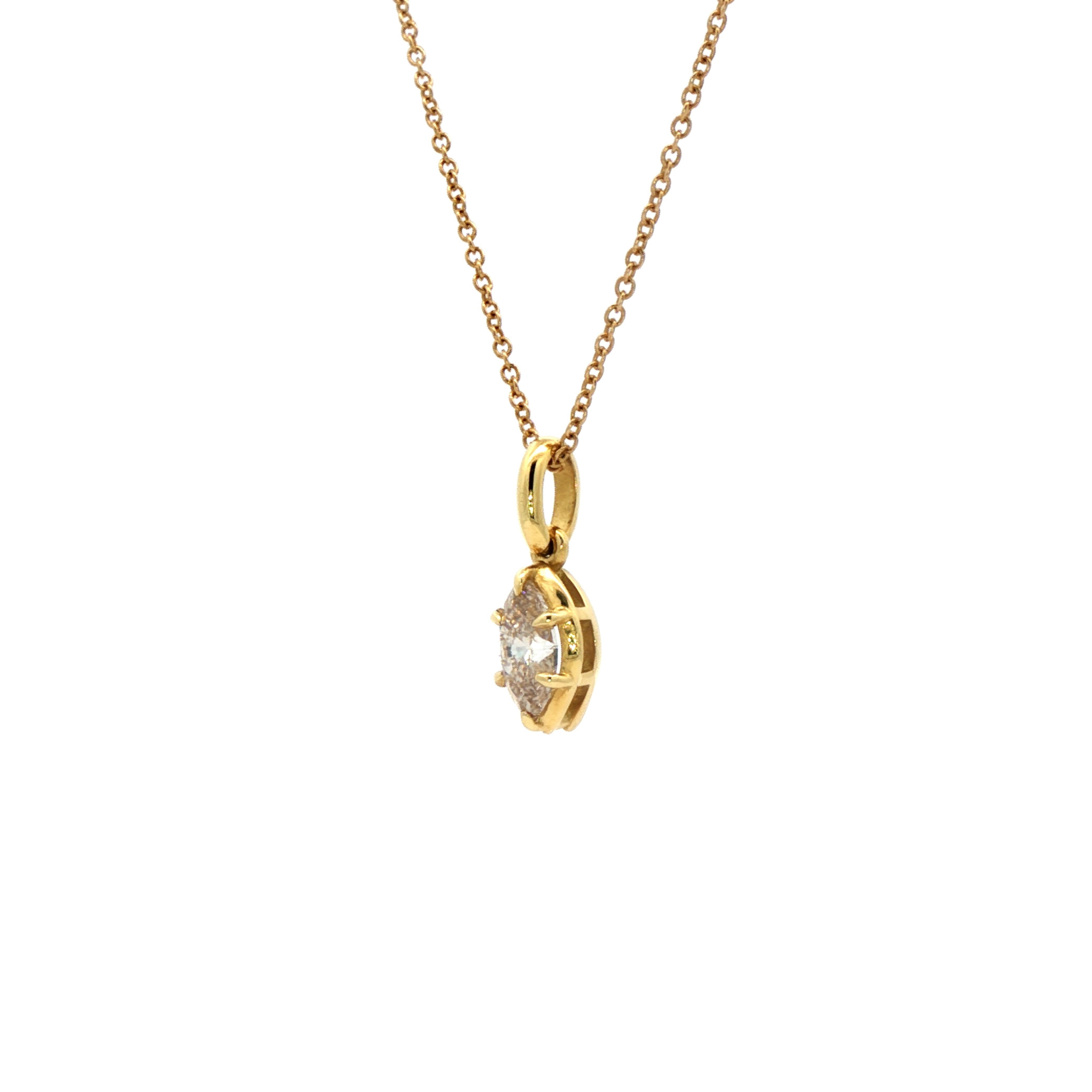 Era Champagne Marquis Diamond Pendant