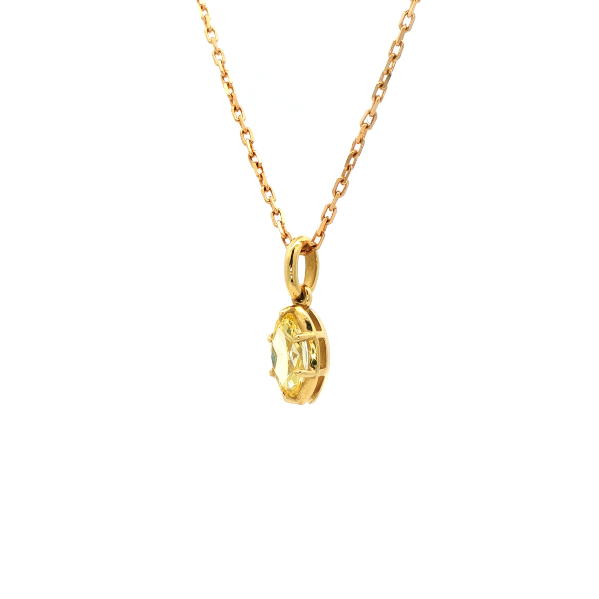 Era Yellow Marquis Diamond Pendant