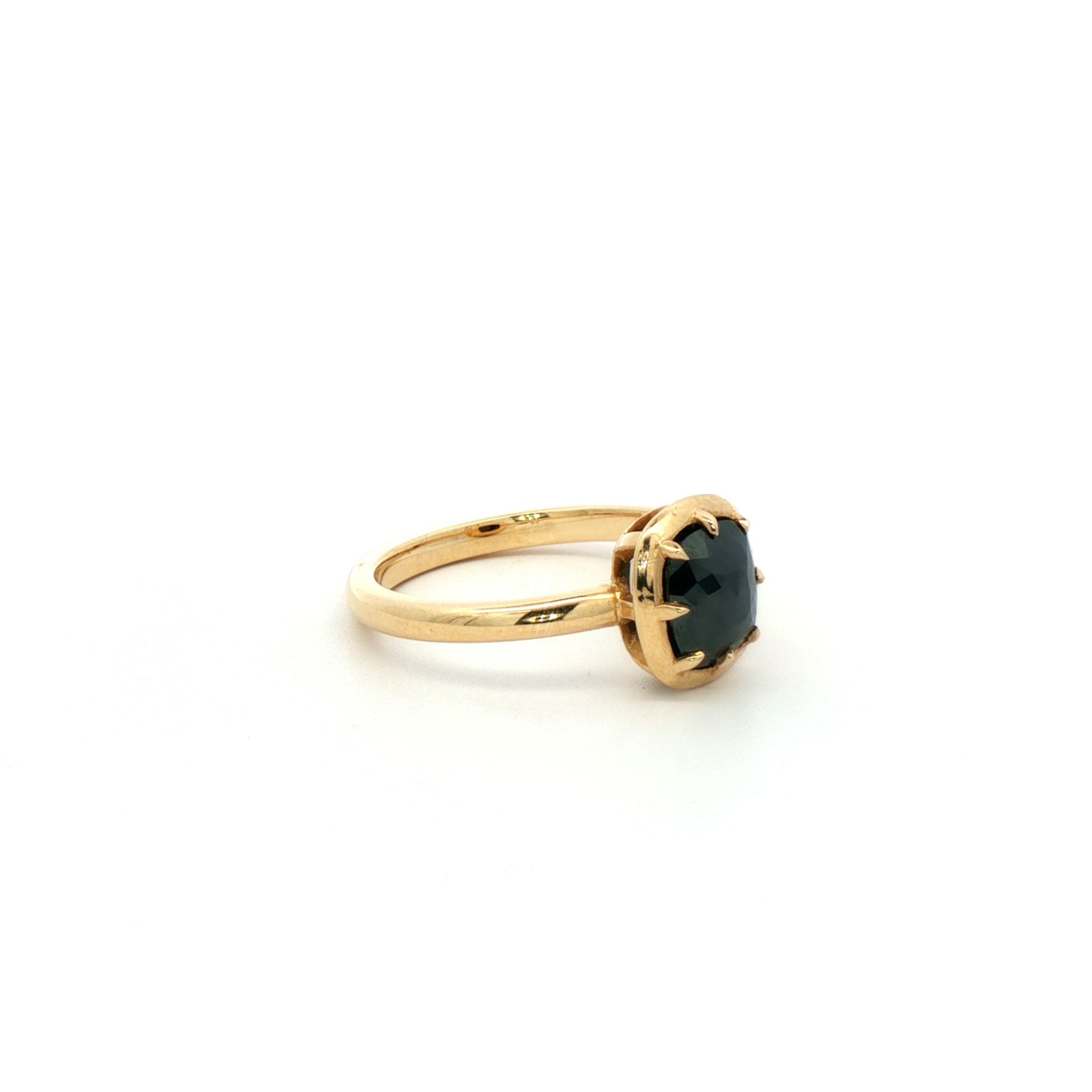 Era Cushion Black Diamond Ring
