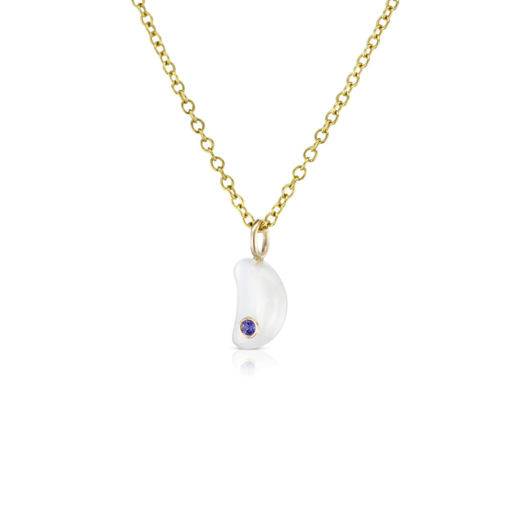 Moonstone Lucky Bean Charm