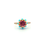 Pink Round Queen protea Ring