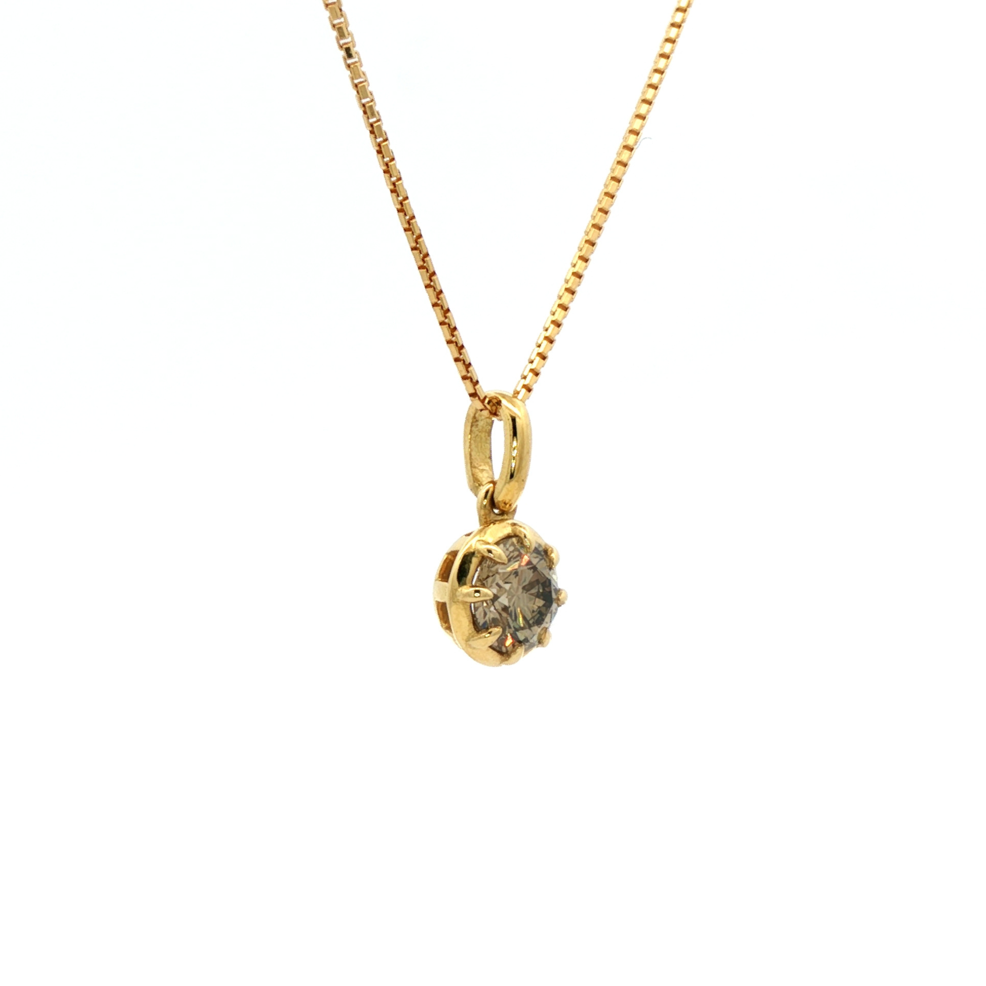 Era Champagne Diamond Pendant