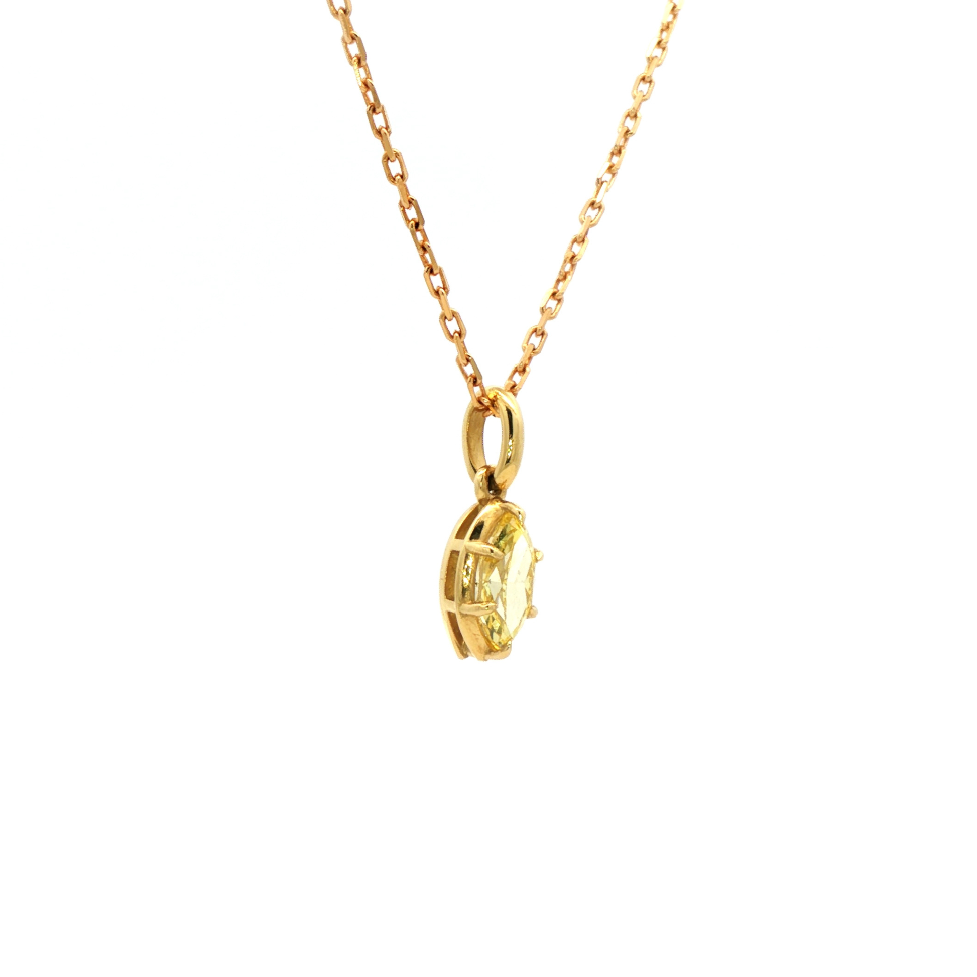Era Yellow Marquis Diamond Pendant
