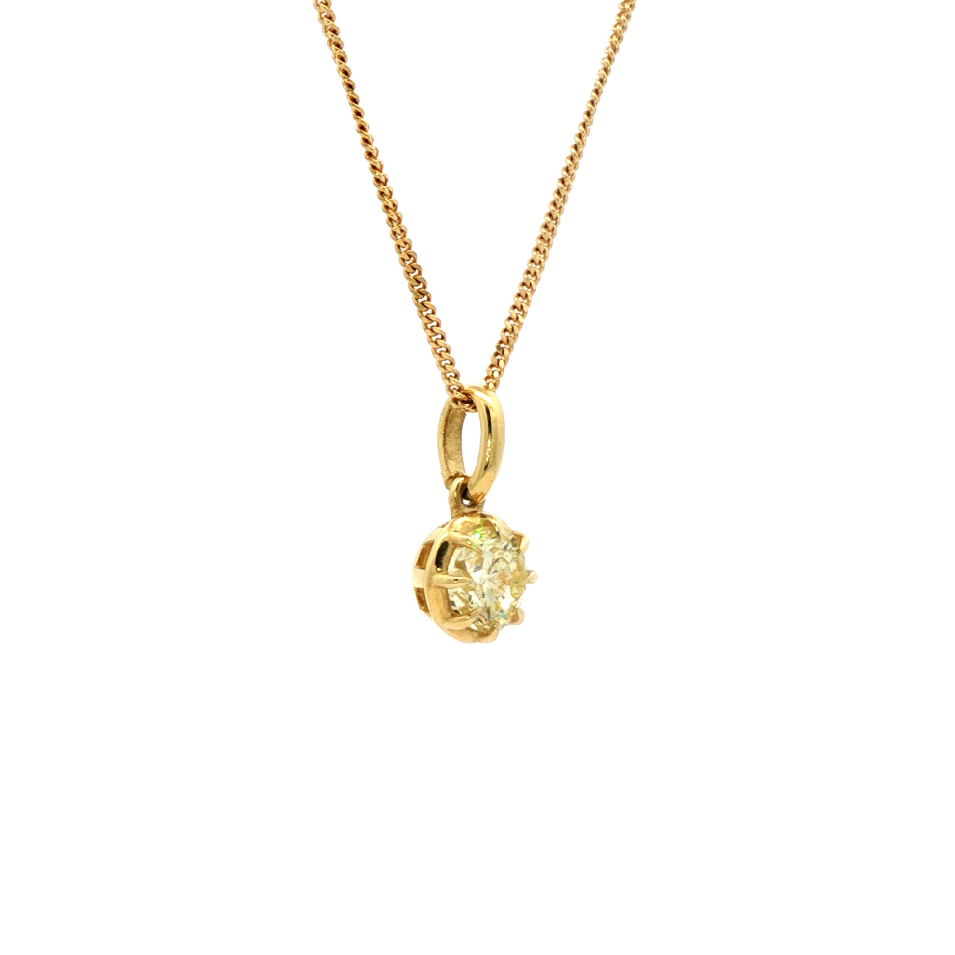 Era Round Yellow Diamond Pendant