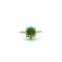 Green Round Queen protea Ring