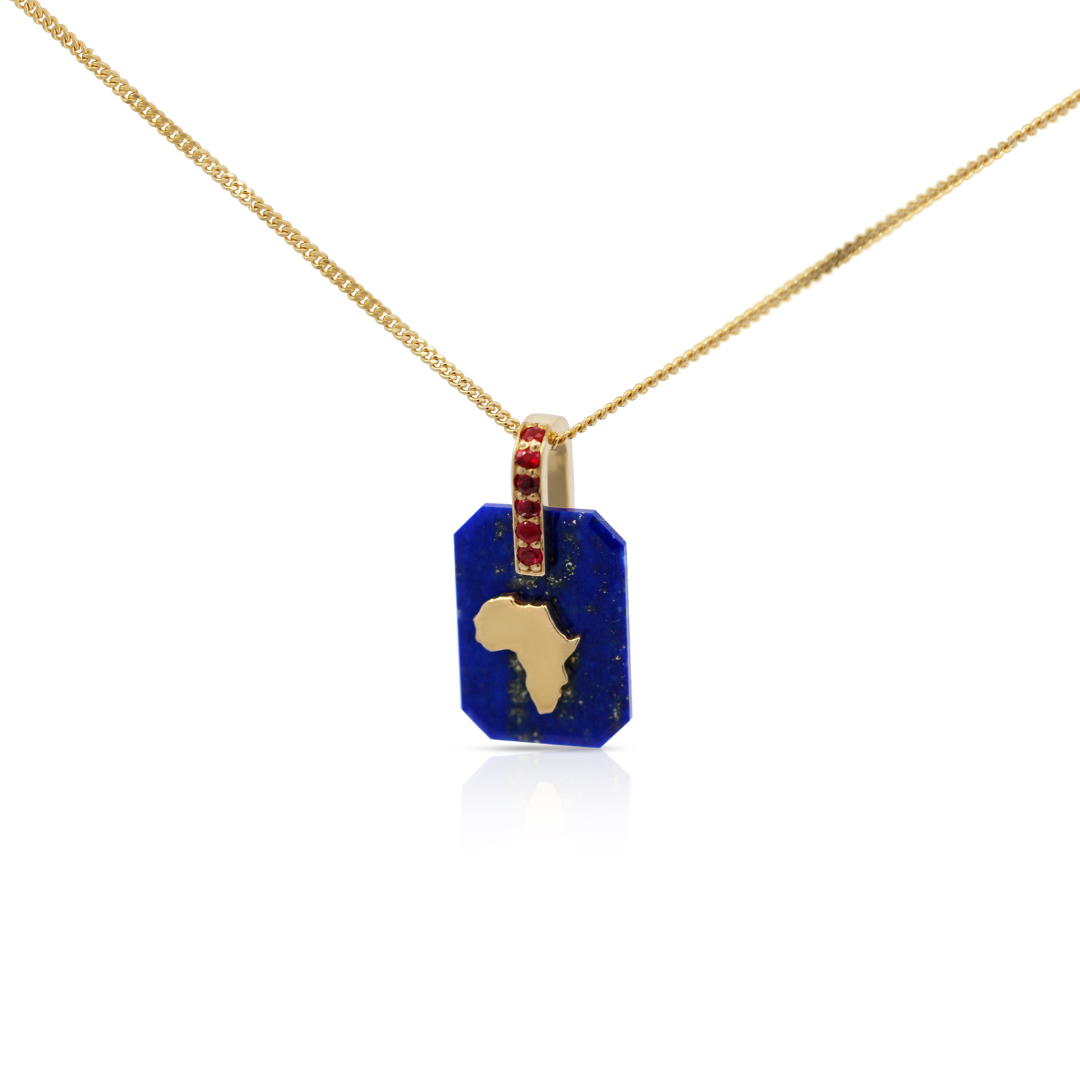 AFRICA Slab Pendant (Blue) image 0
