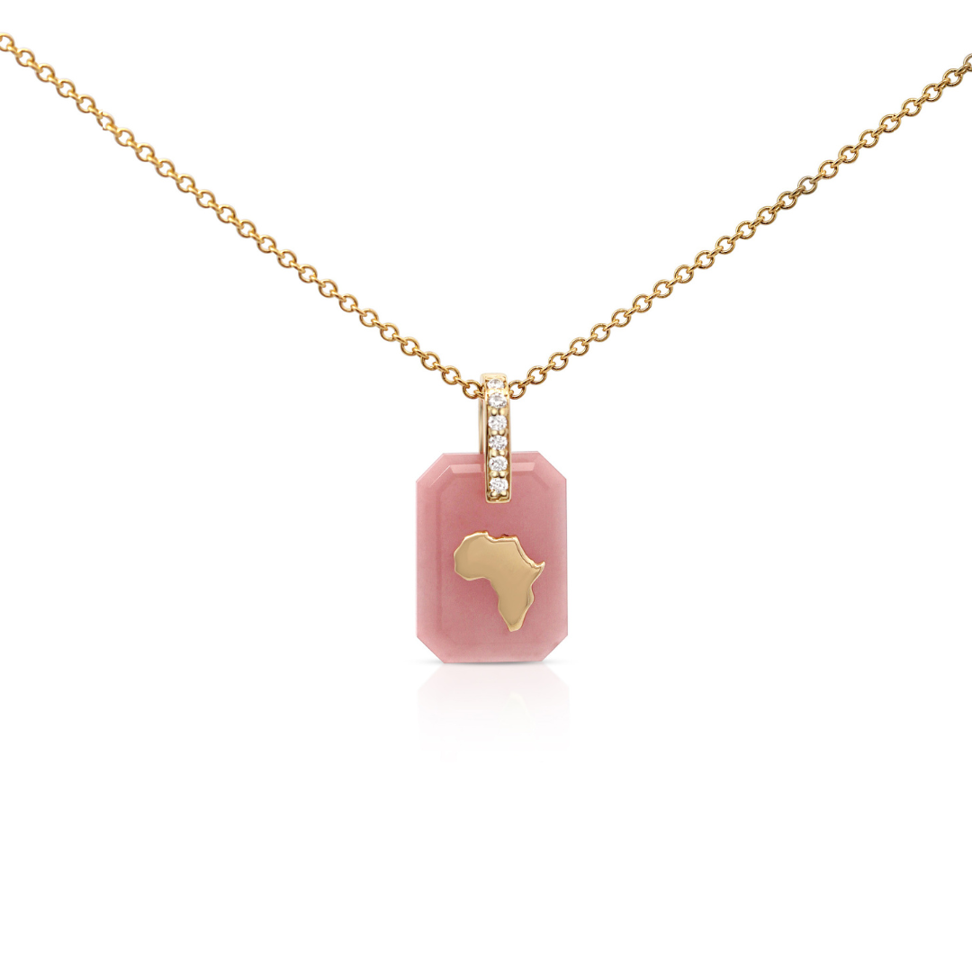AFRICA Slab Pendant (Pink) image 0