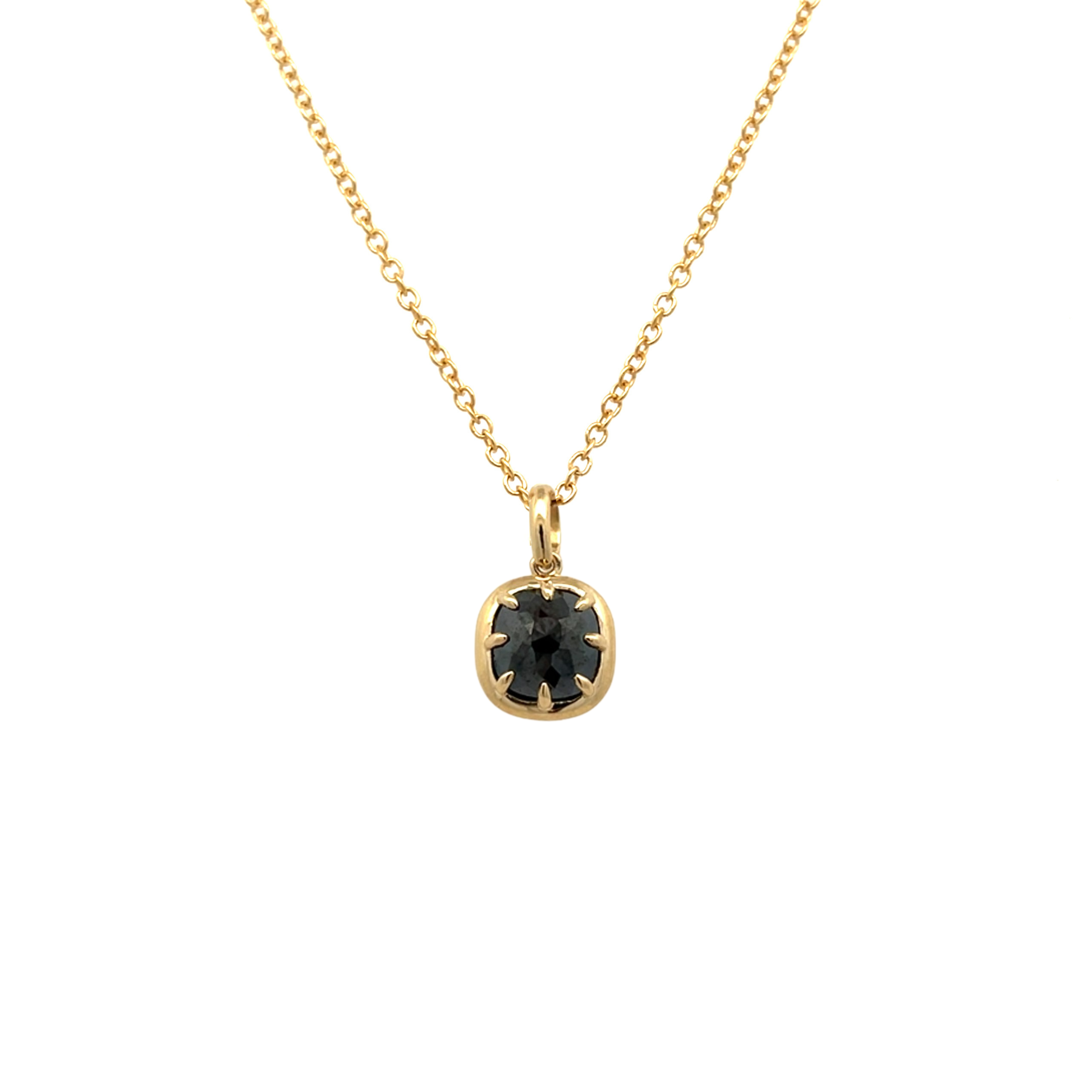 Era Cushion Black Diamond Pendant