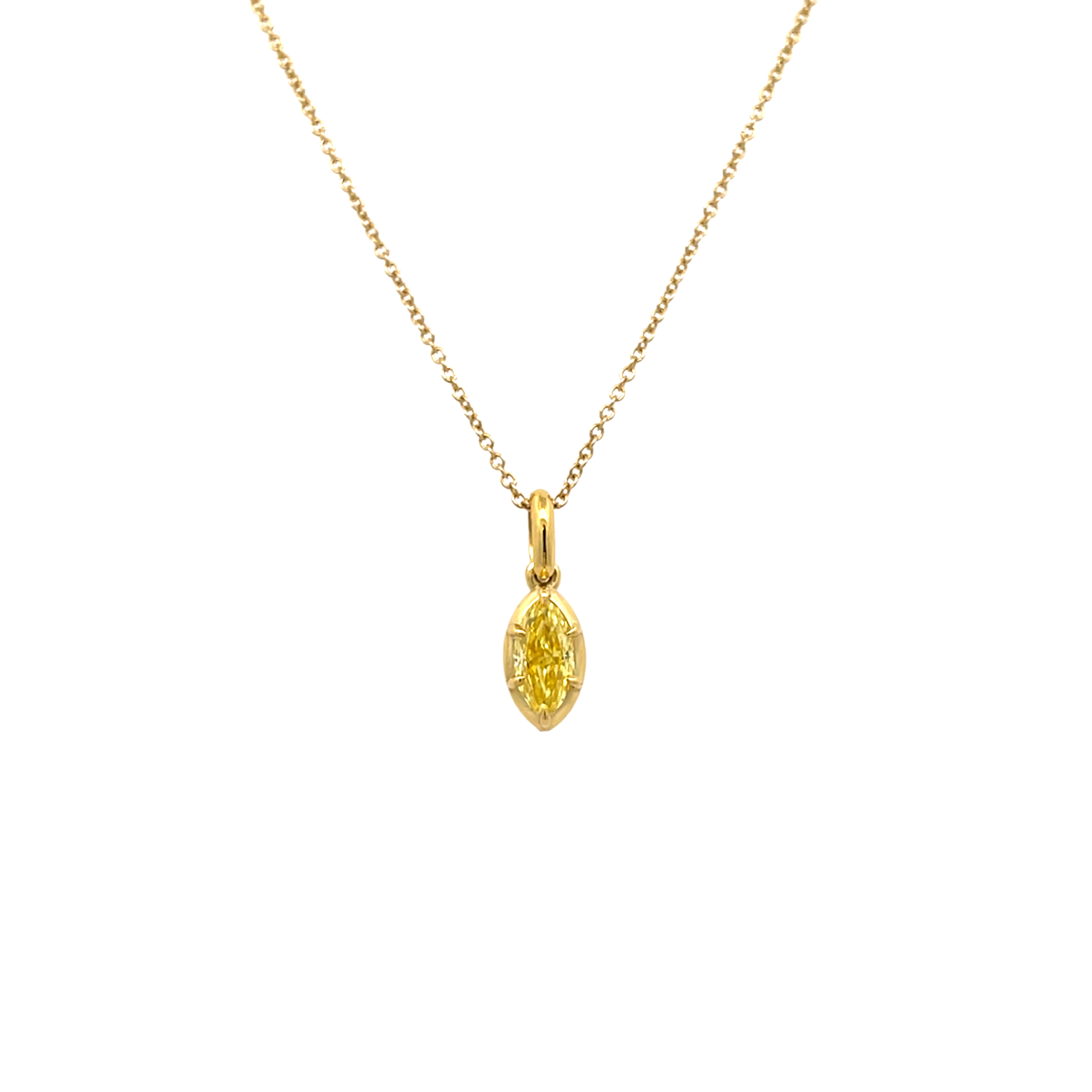 Era Yellow Marquis Diamond Pendant