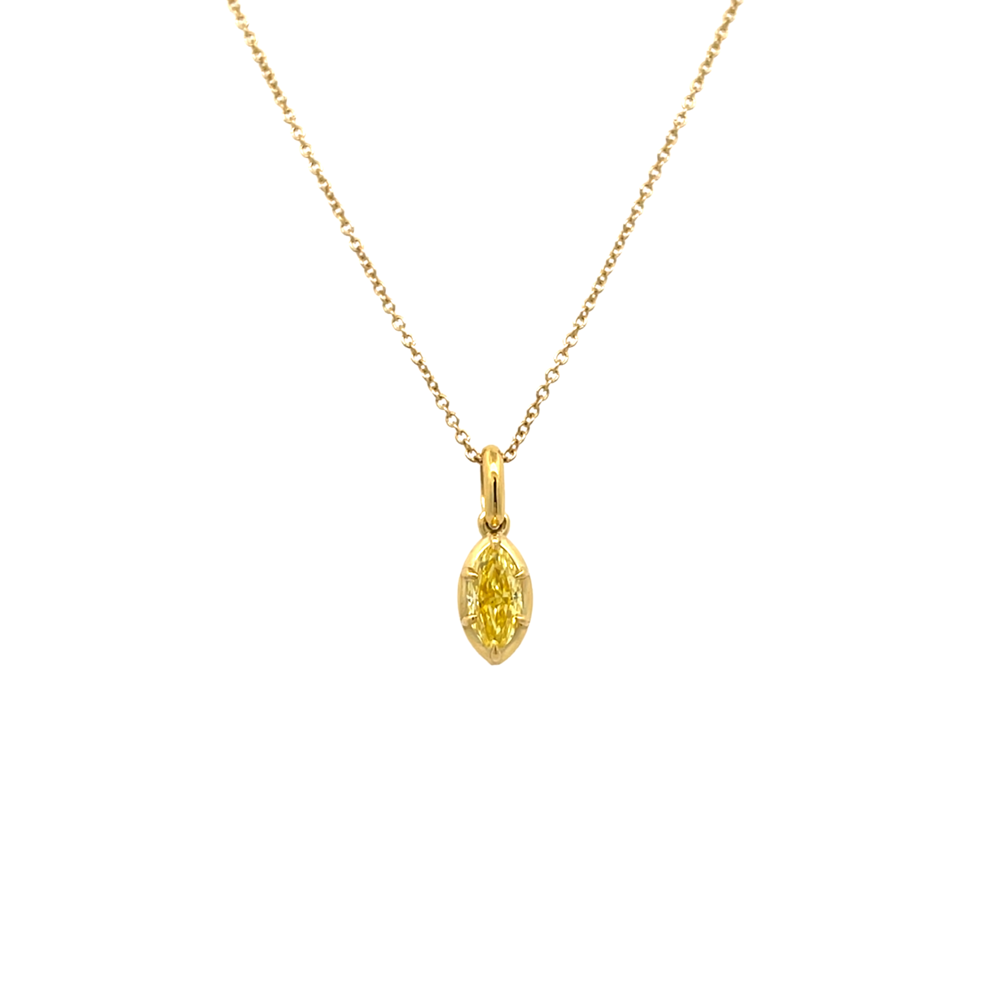 Era Yellow Marquis Diamond Pendant