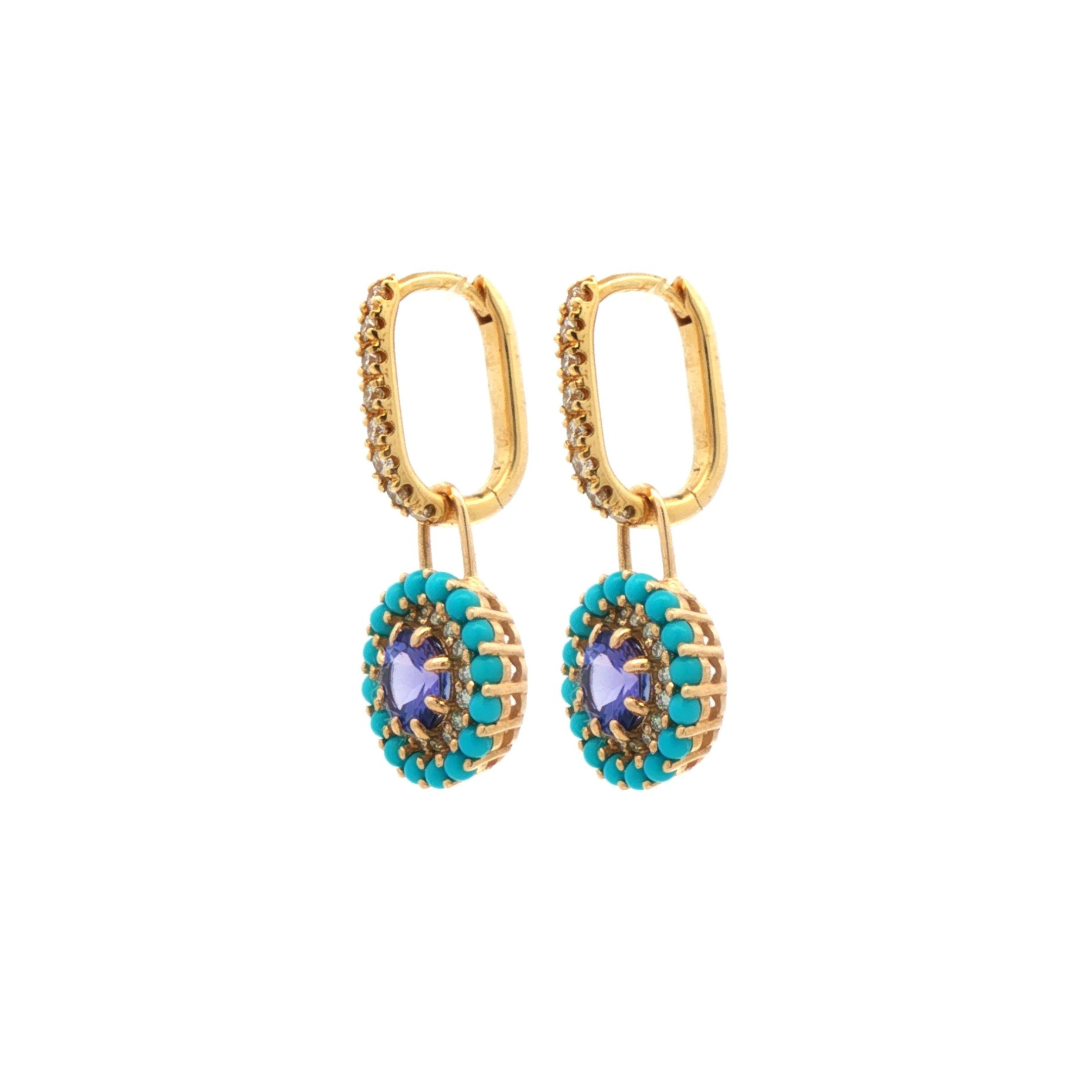 Tanzanite Queen protea Halo Studs