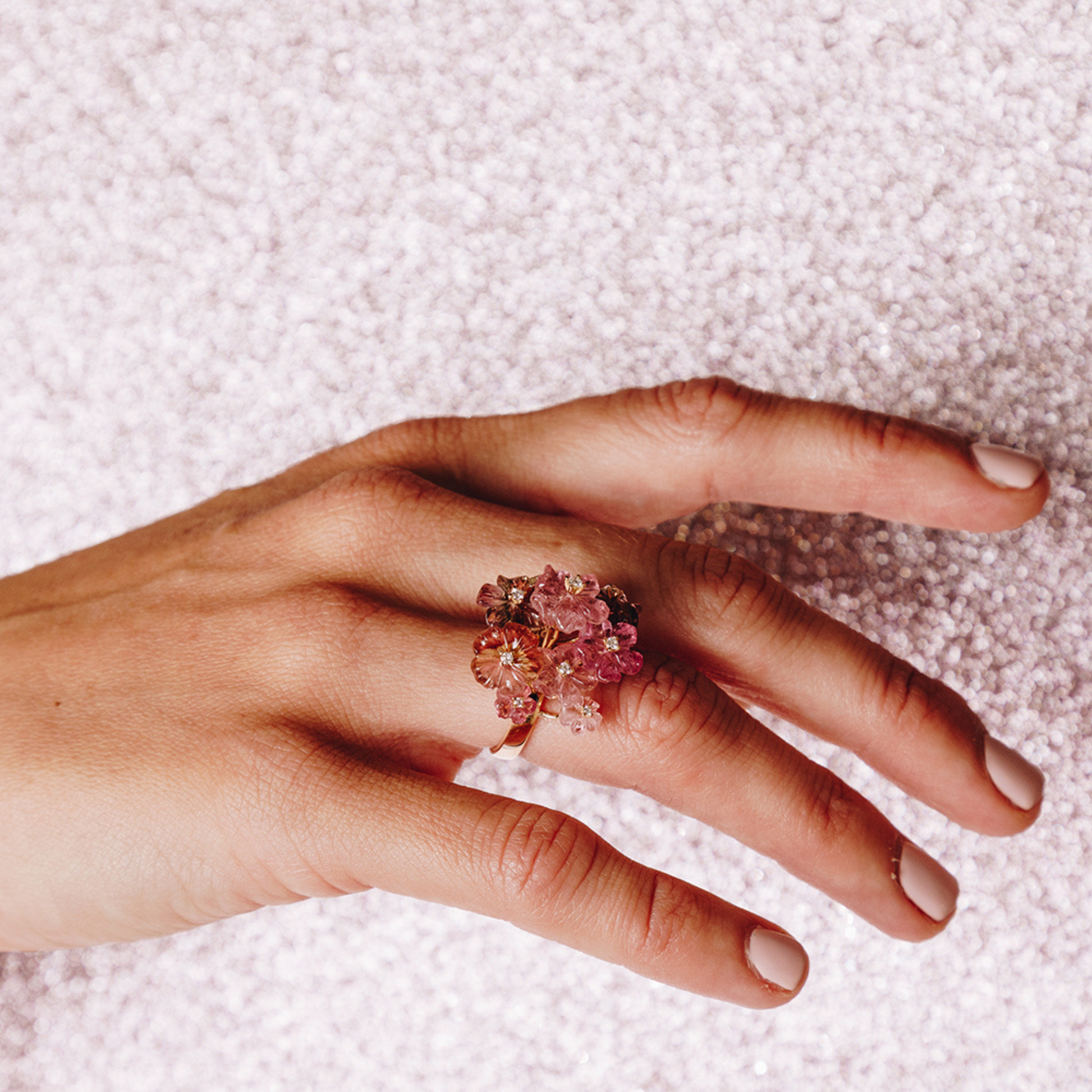 Tourmaline Bouquet Ring