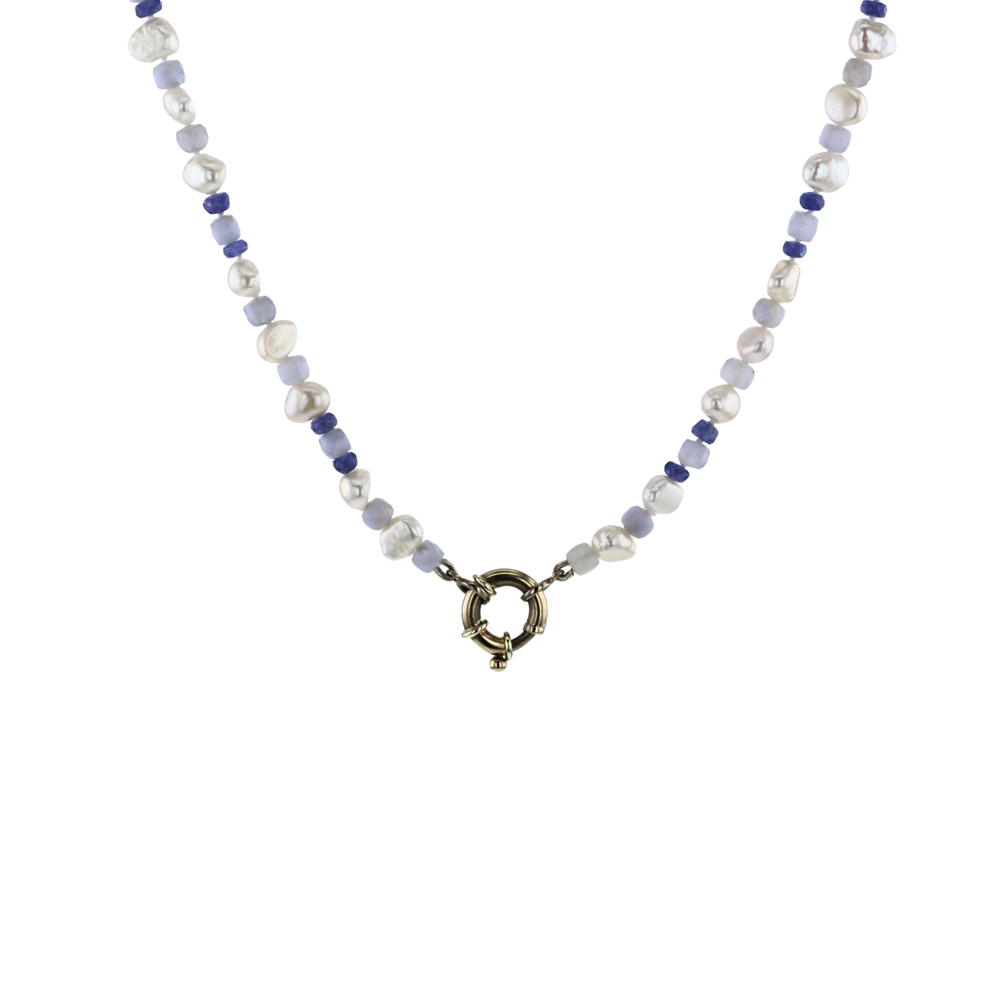 Calista Pearl and Gem Necklace