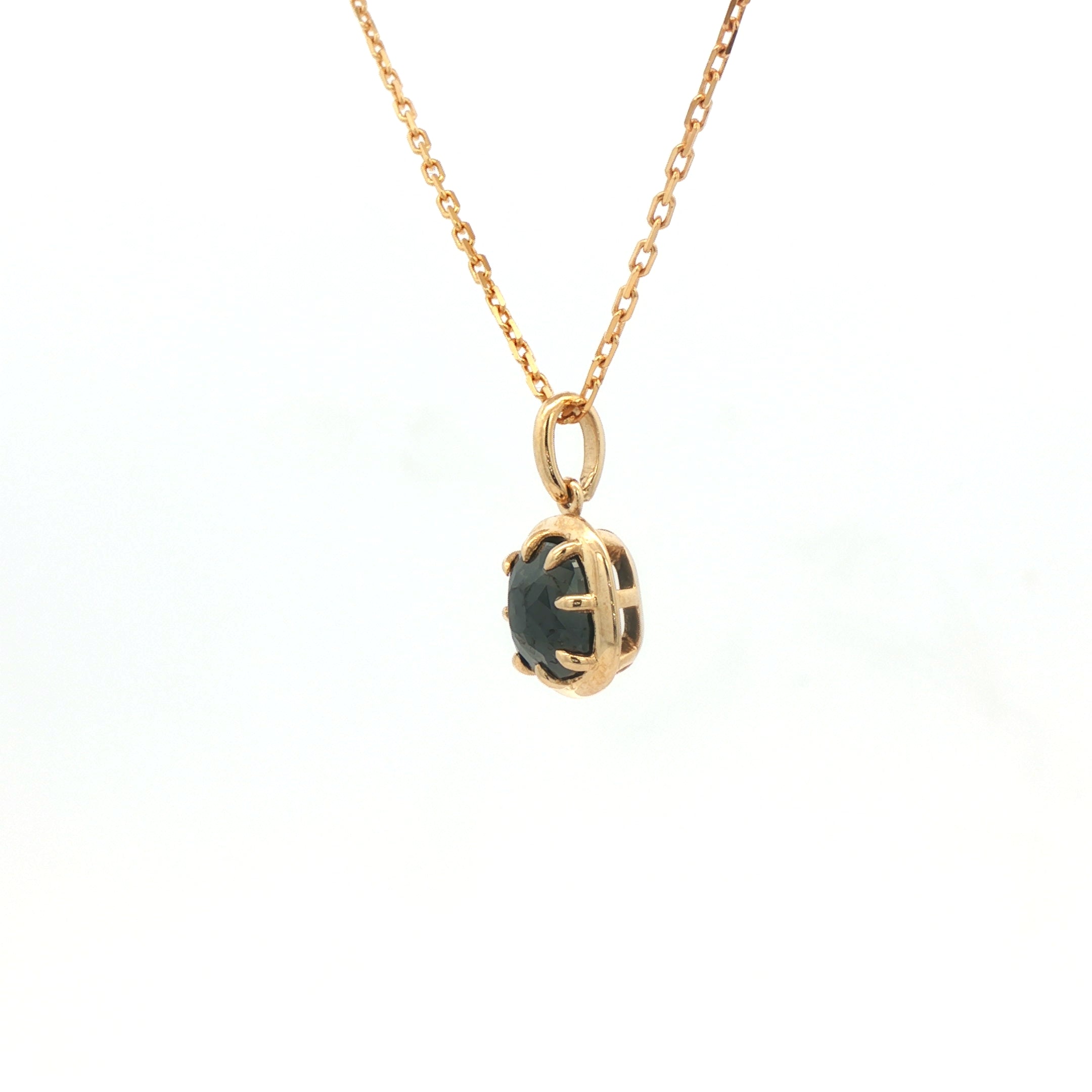Era Cushion Black Diamond Pendant