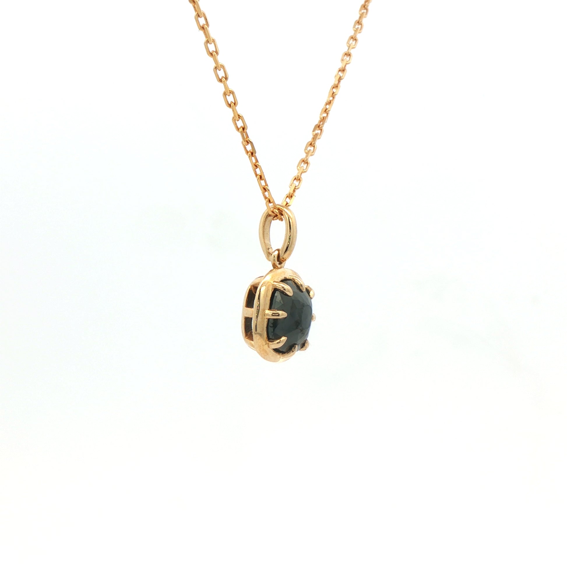 Era Cushion Black Diamond Pendant