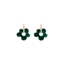 Malachite Daisy Hoop Charms