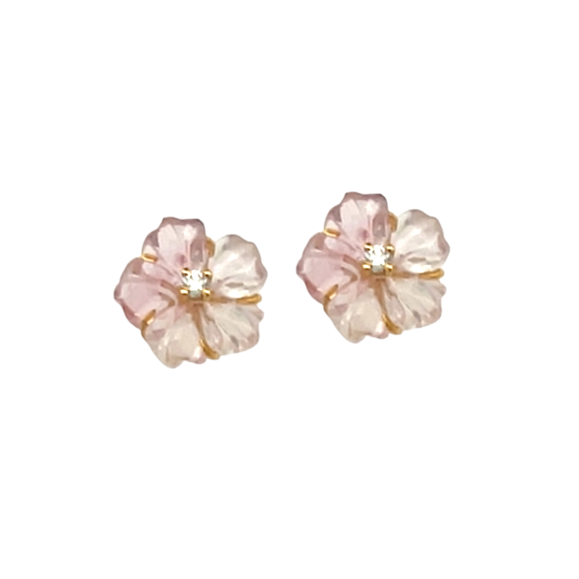 Petite Pink Bloom Studs