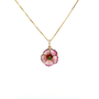 Gia Carved Tourmaline Flower Pendant