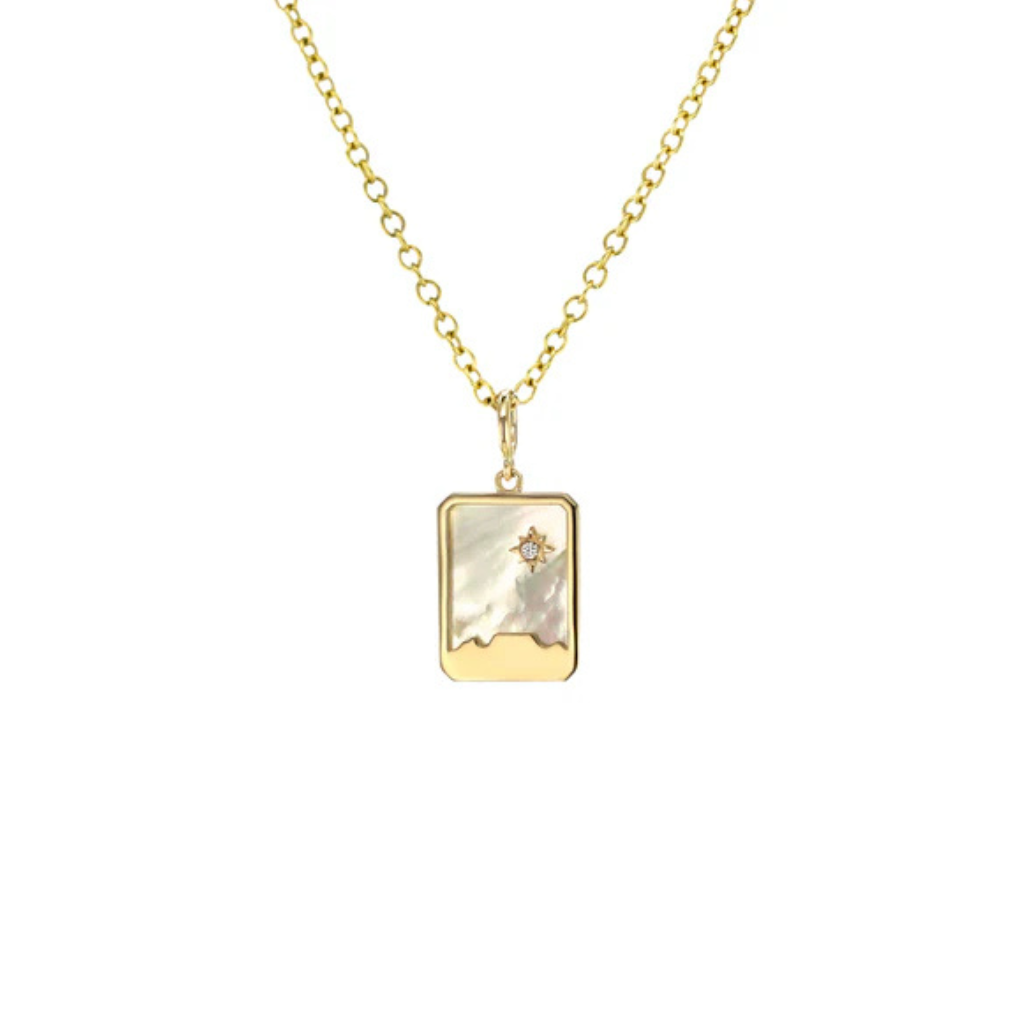 White Table Mountain Slab Pendant