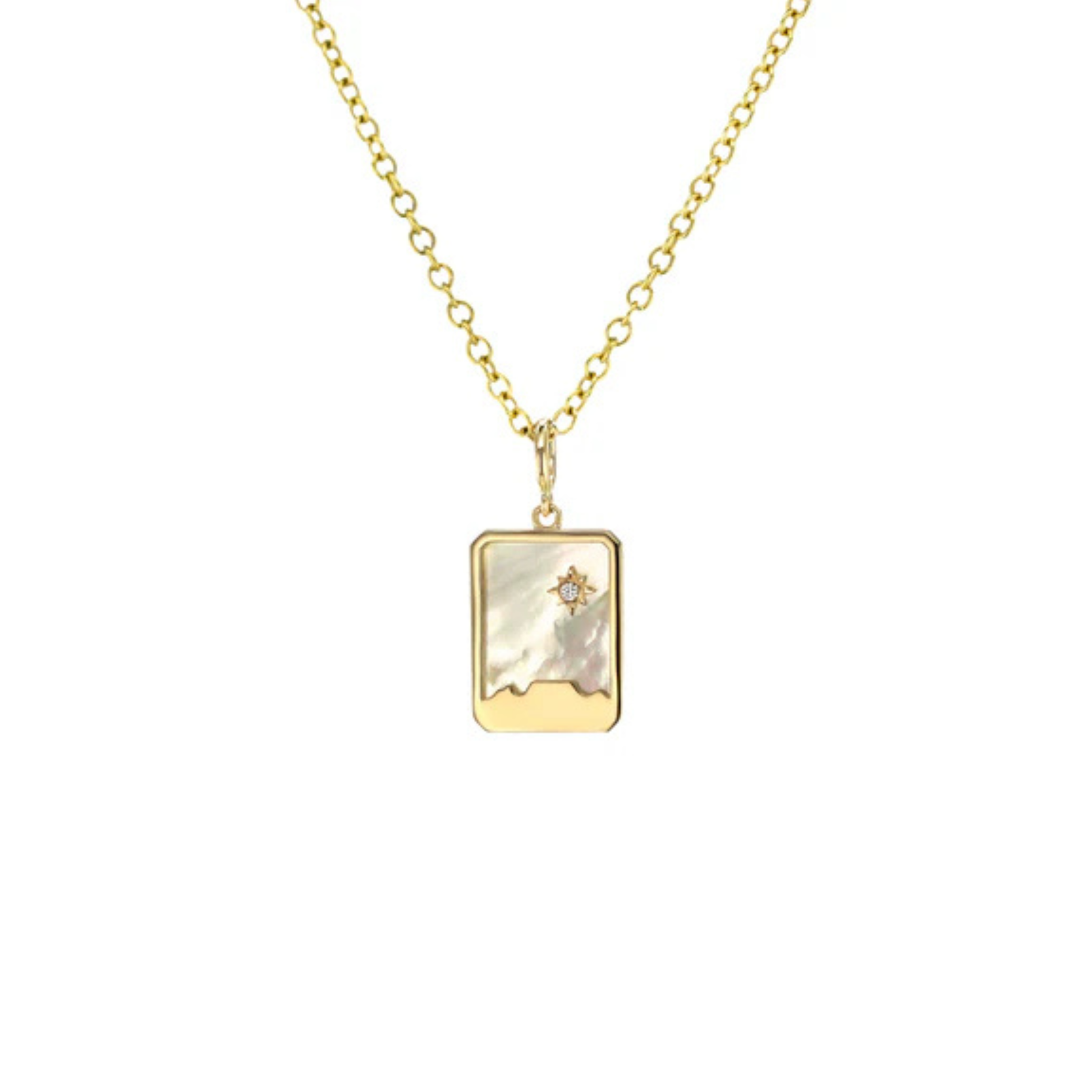 White Table Mountain Slab Pendant