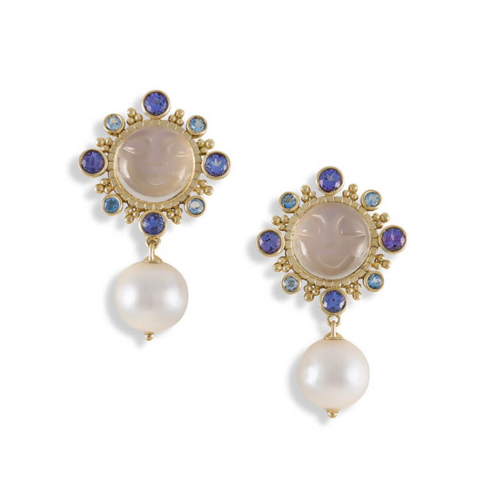 Flora Moon Drop Earrings