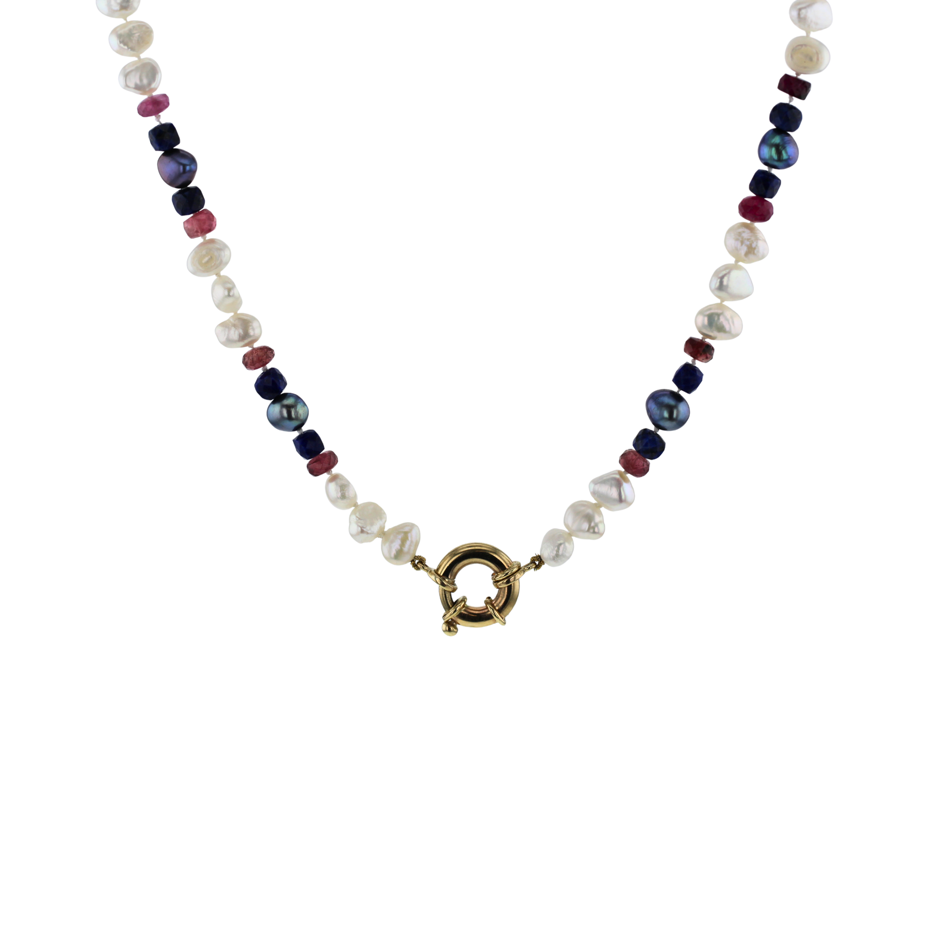 Isla Pearl and Gem Necklace