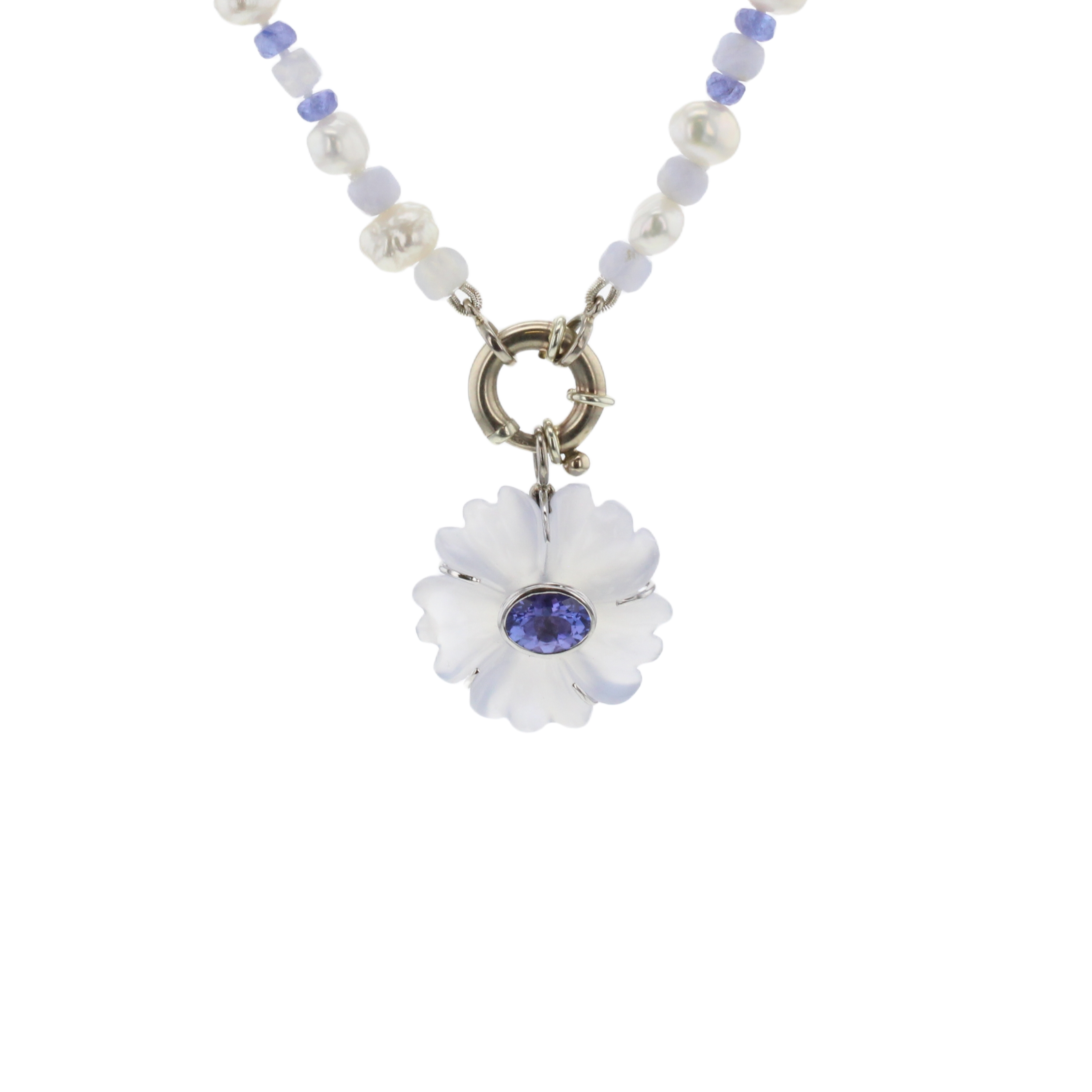 Talia Blue Flower Pendant