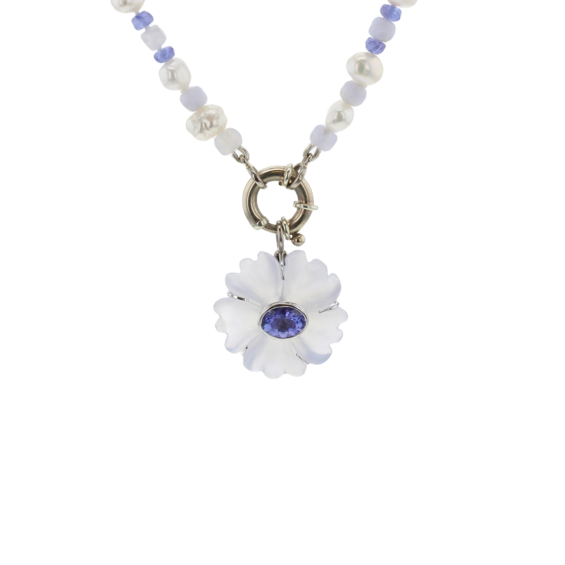 Talia Blue Flower Pendant