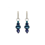 Zuri Blue Cluster Hoop Charms
