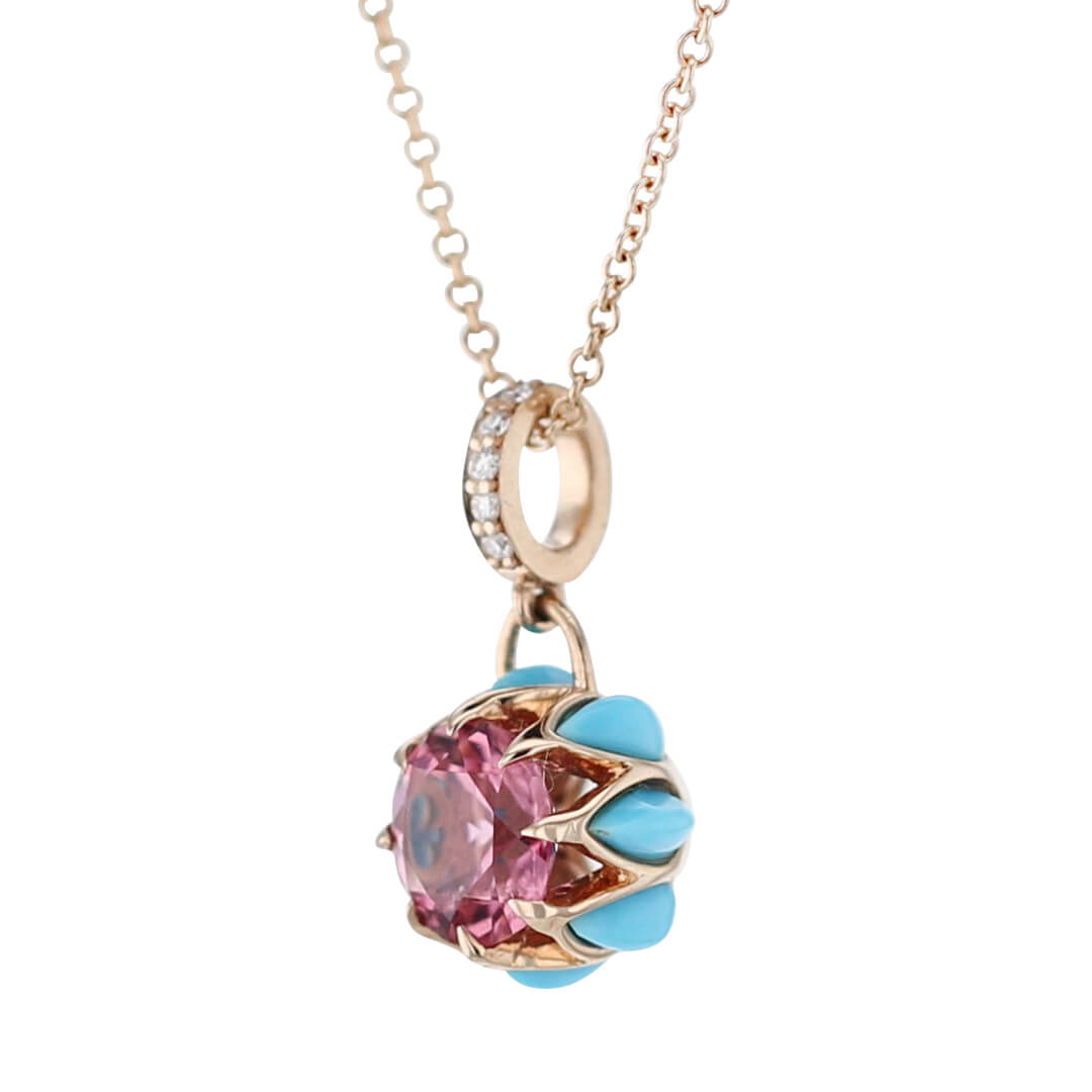 Pink Queen protea Pendant