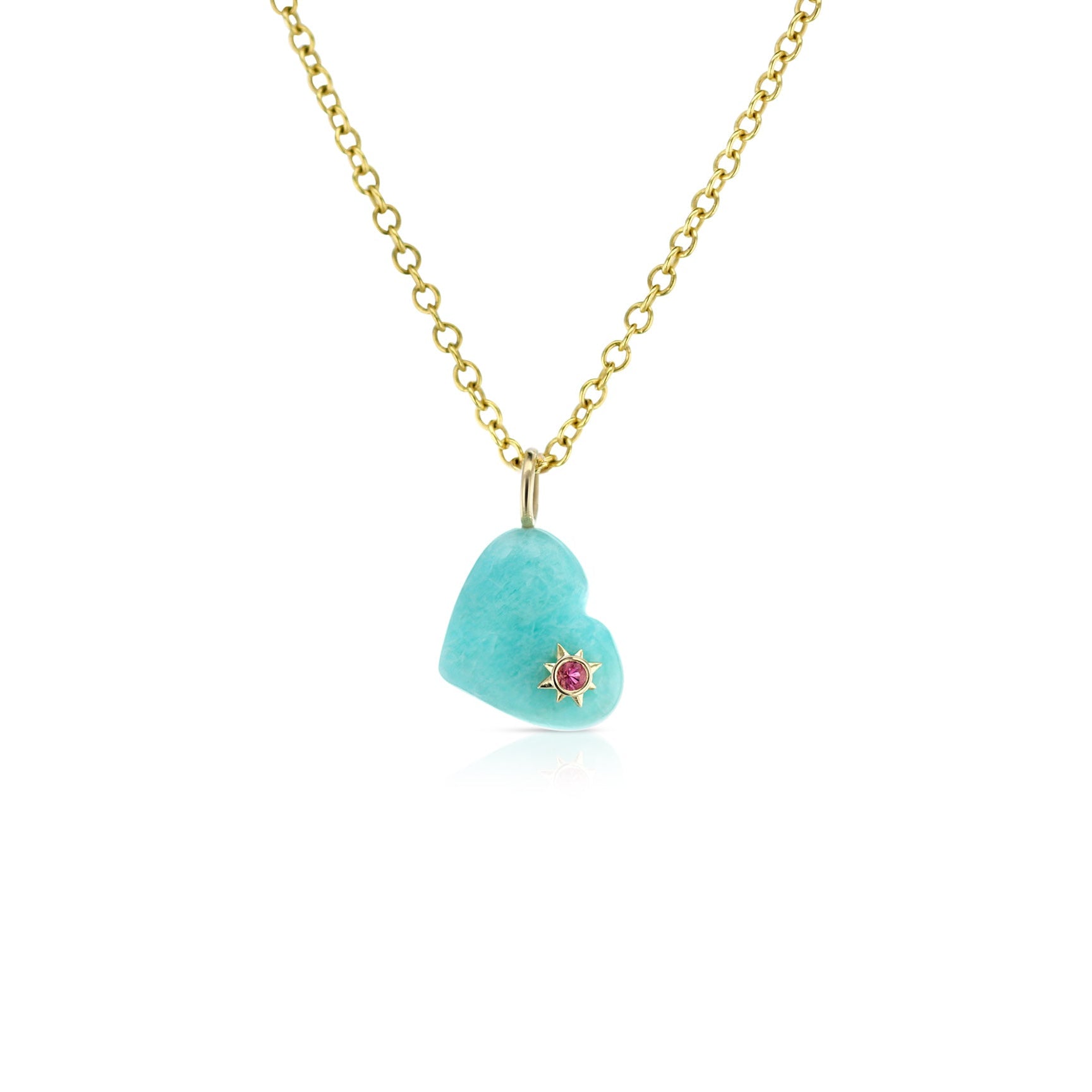 Amazonite Heart Pendant
